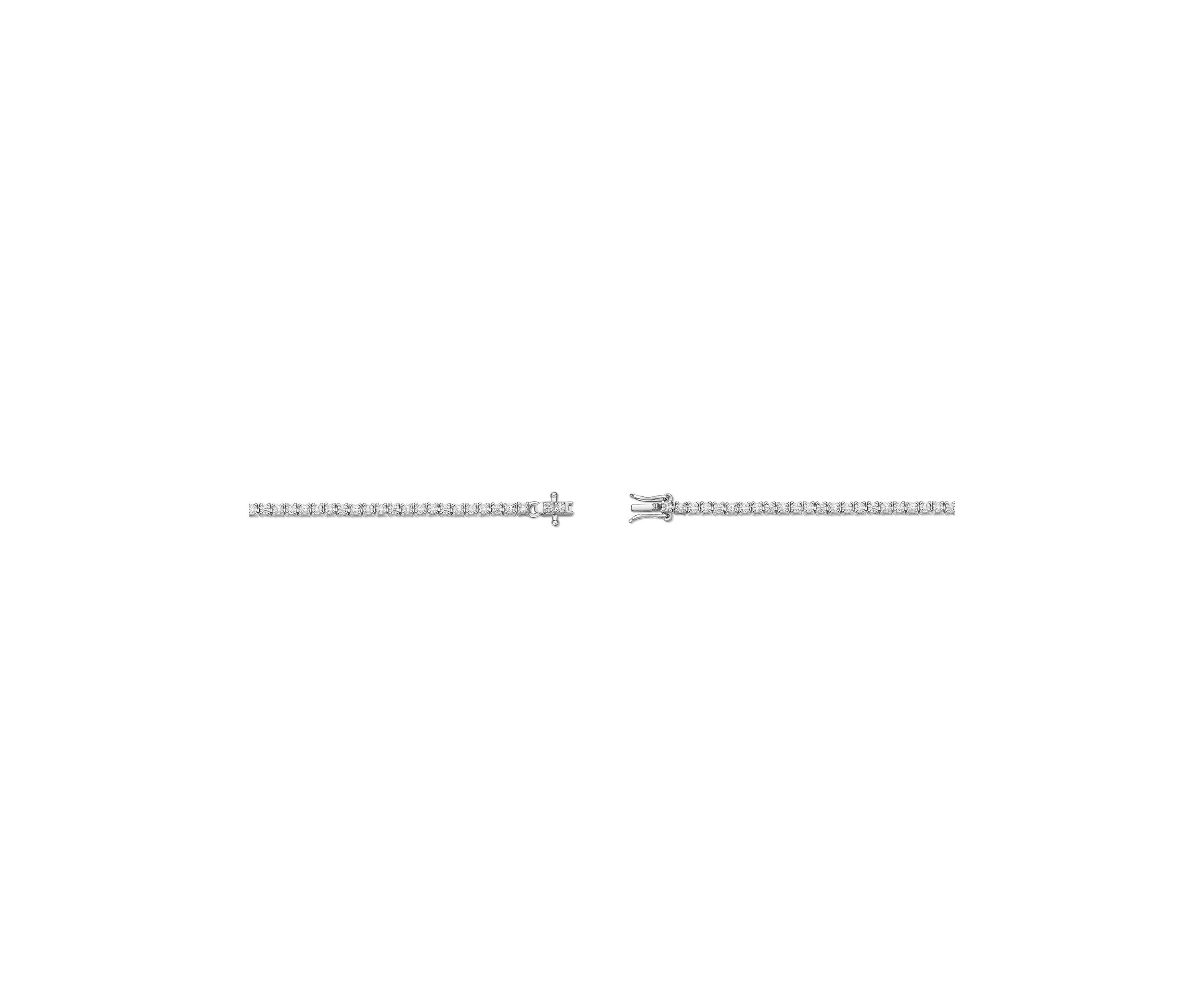 Lab Created 3 ct. TDW Lab Grown Diamond Bracelet in Sterling Silver