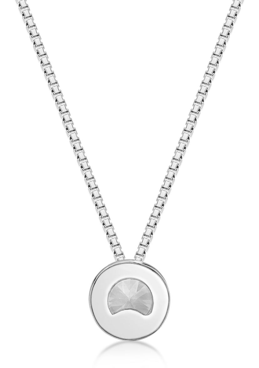 Lab Created 1/4 ct. TDW Lab Grown Diamond Bezel Solitaire Pendant in Sterling Silver