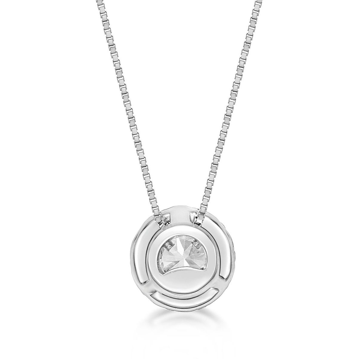 Lab Created 1/2 ct. TDW Lab Grown Diamond Flower Pendant in 10K White Gold