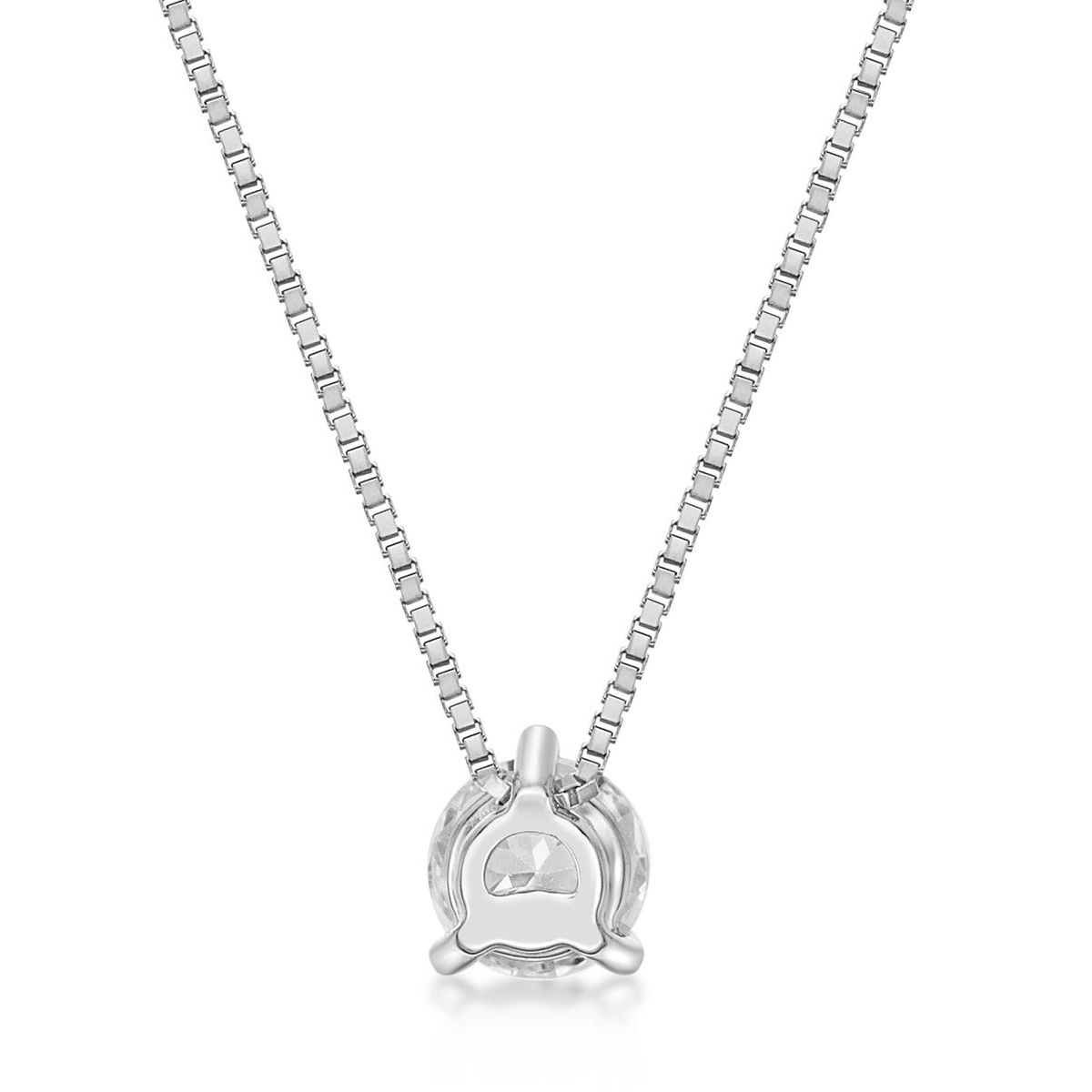 Lab Created 1/4 ct. TDW Lab Grown Diamond Solitaire Pendant in 10K White Gold