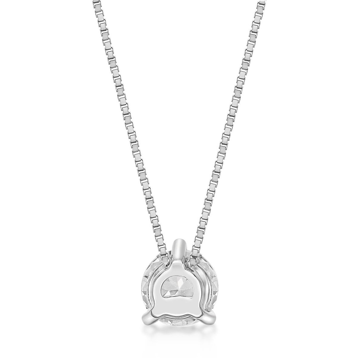 Lab Created 1/2 ct. TDW Lab Grown Diamond Solitaire Pendant in 10K White Gold