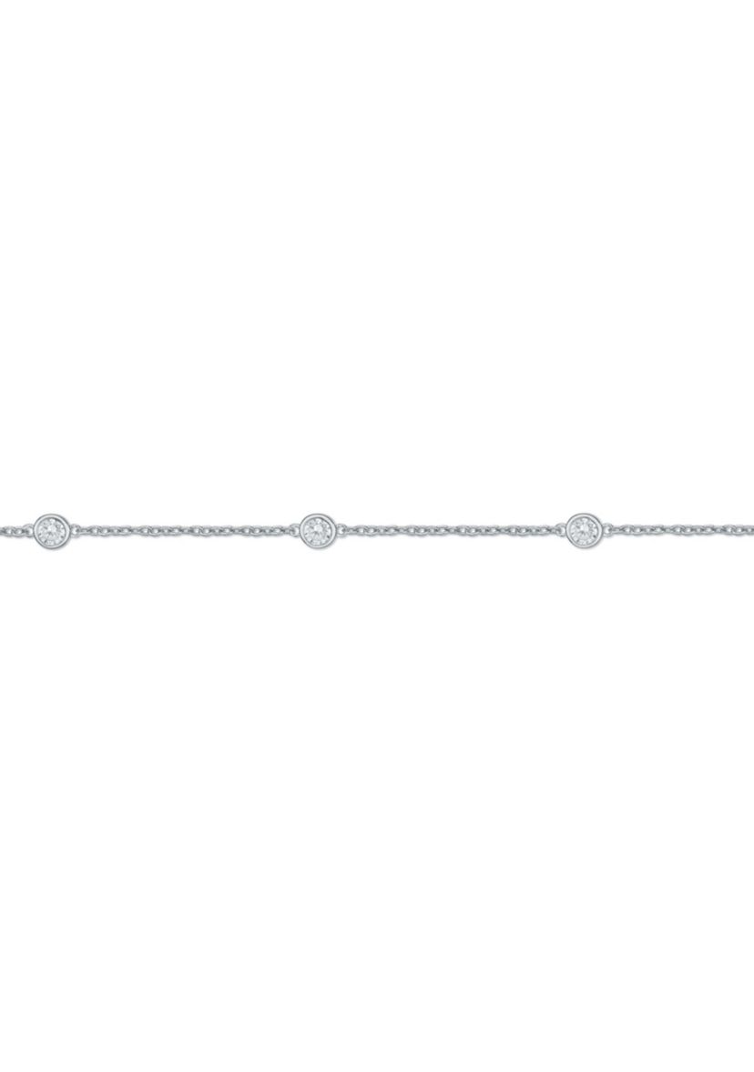 Lab Created 2 ct. TDW Lab Grown Diamond Necklace in Sterling Silver