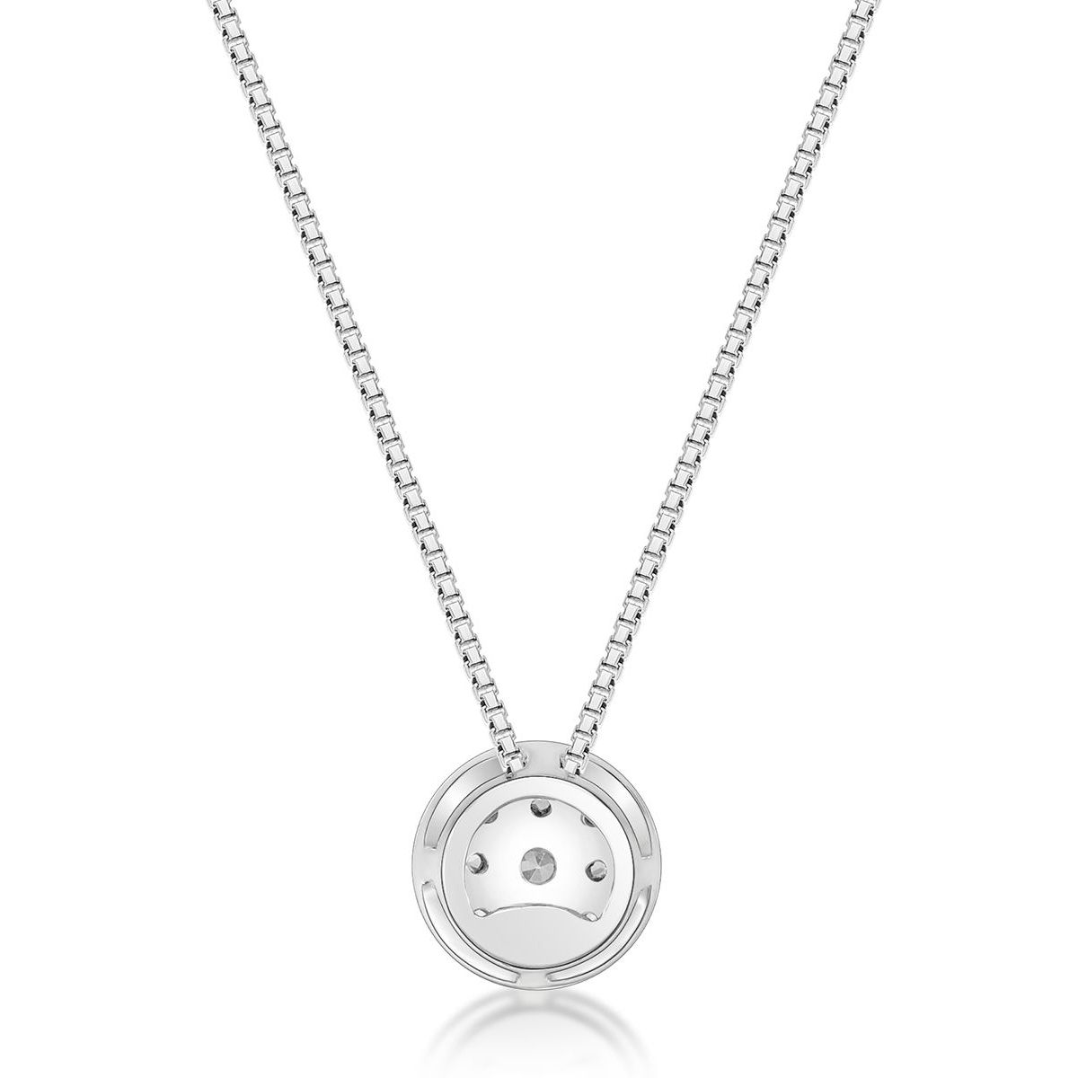 Lab Created 1/3 ct. TDW Lab Grown Diamond Bezel Pendant in 10K White Gold