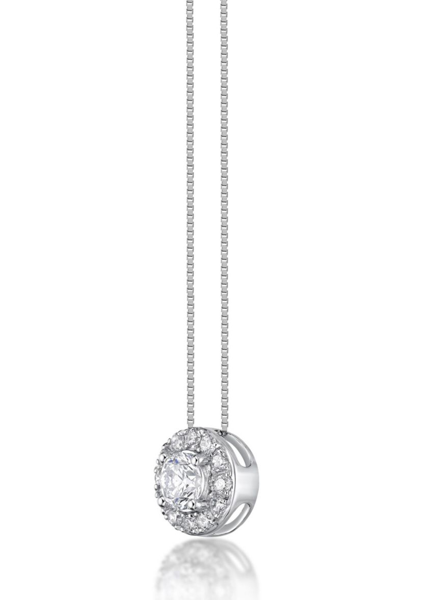 Lab Created 3/8 ct. TDW Lab Grown Diamond  Pendant in Sterling Silver