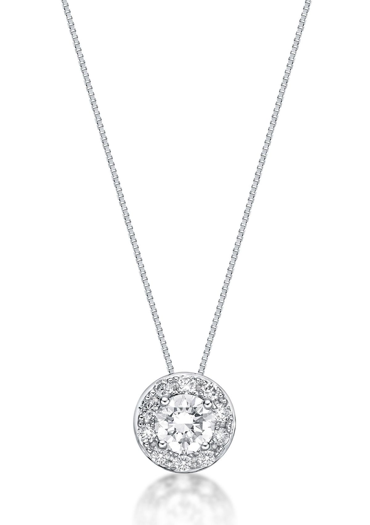Lab Created 1/2 ct. TDW Lab Grown Diamond  Pendant in Sterling Silver