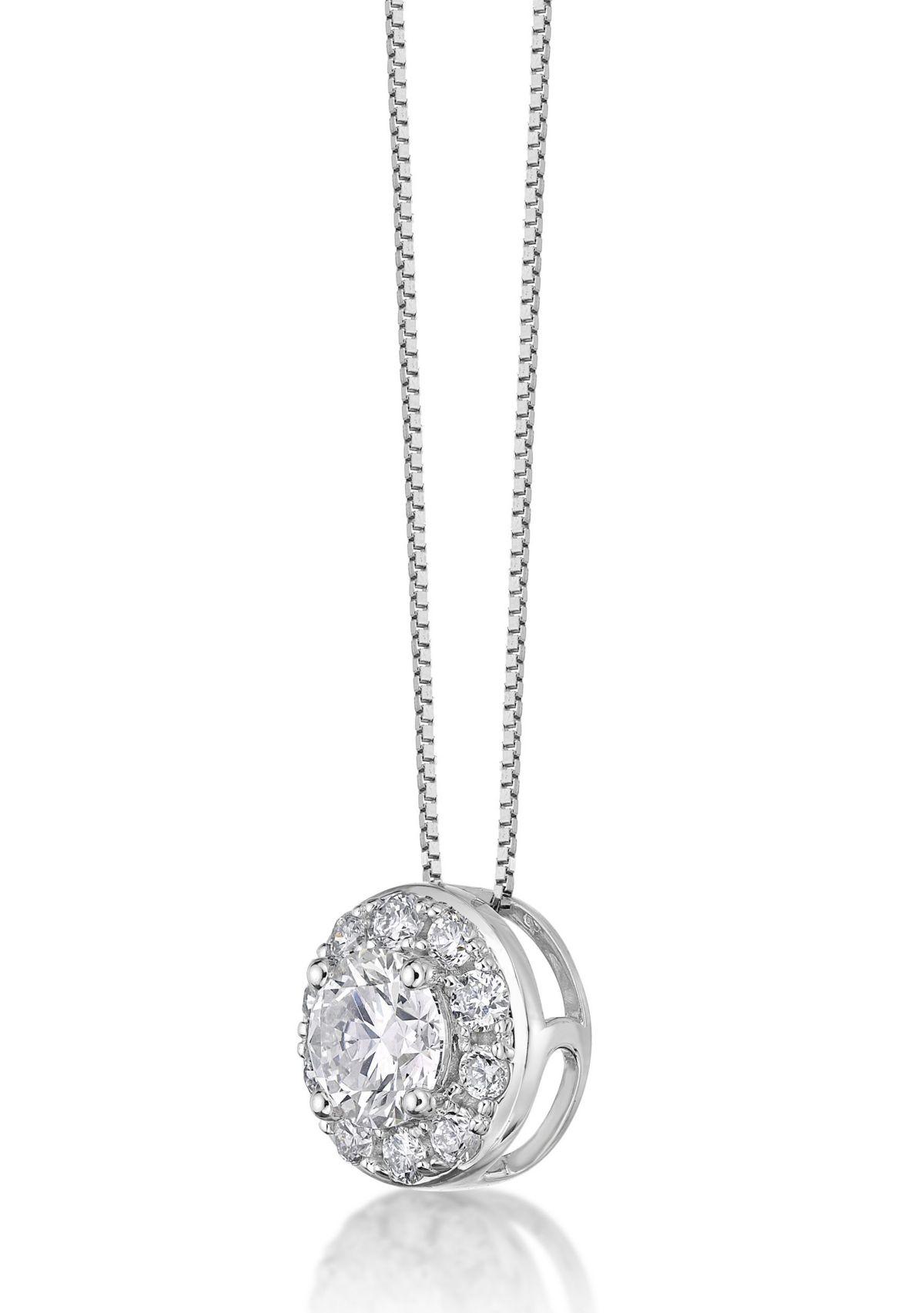 Lab Created 1/2 ct. TDW Lab Grown Diamond  Pendant in Sterling Silver