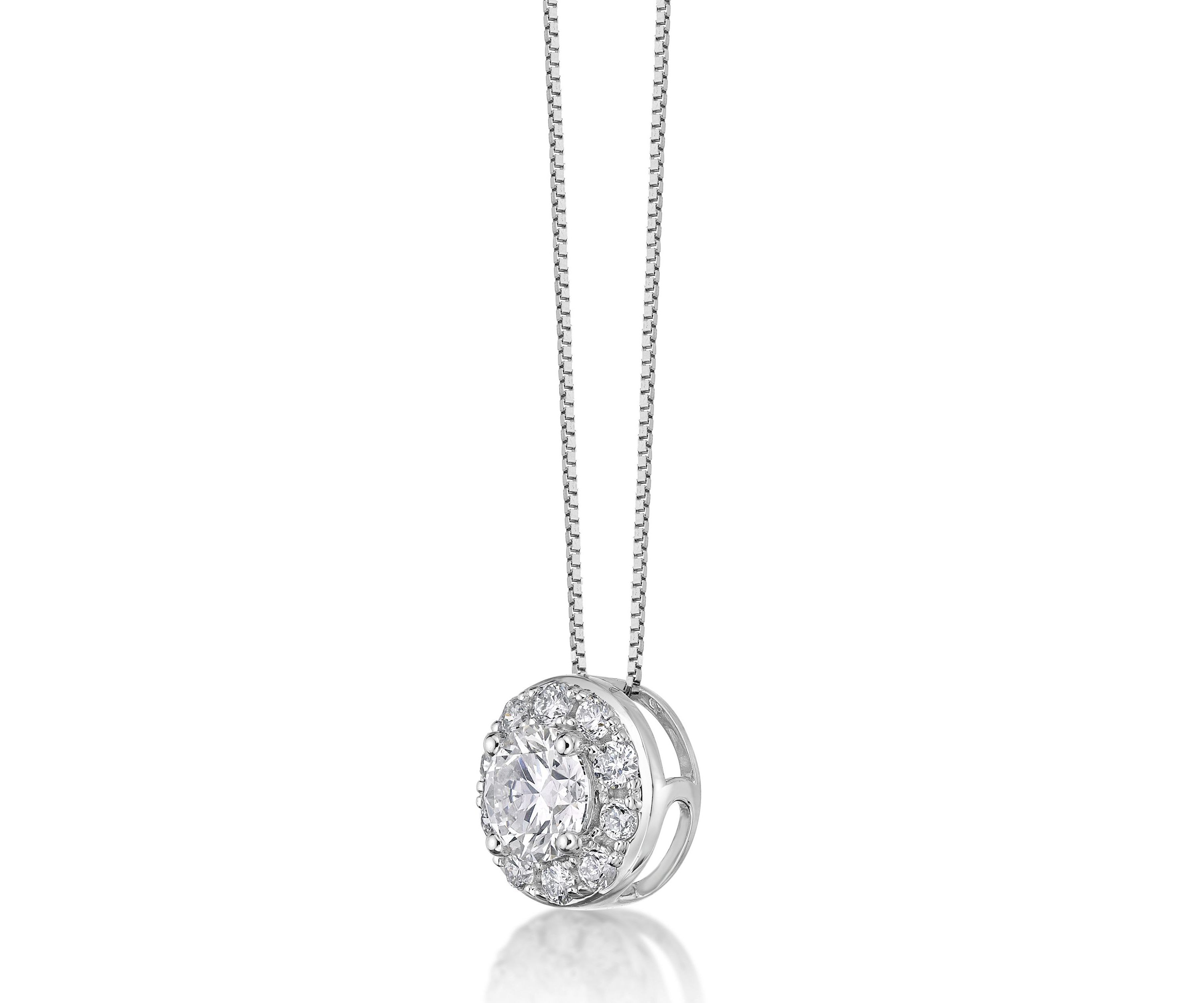 Lab Created 1/2 ct. TDW Lab Grown Diamond  Pendant in Sterling Silver