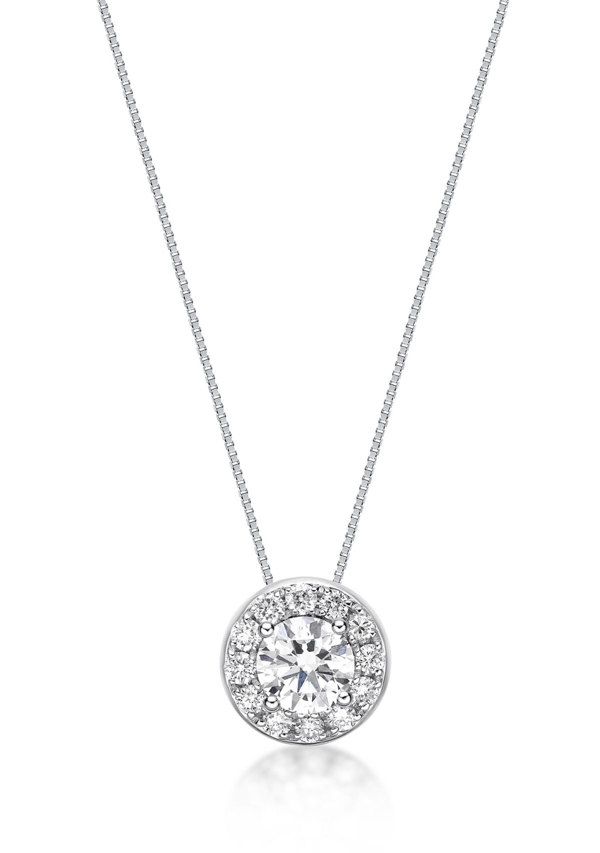 Lab Created 3/4 ct. TDW Lab Grown Diamond  Pendant in Sterling Silver