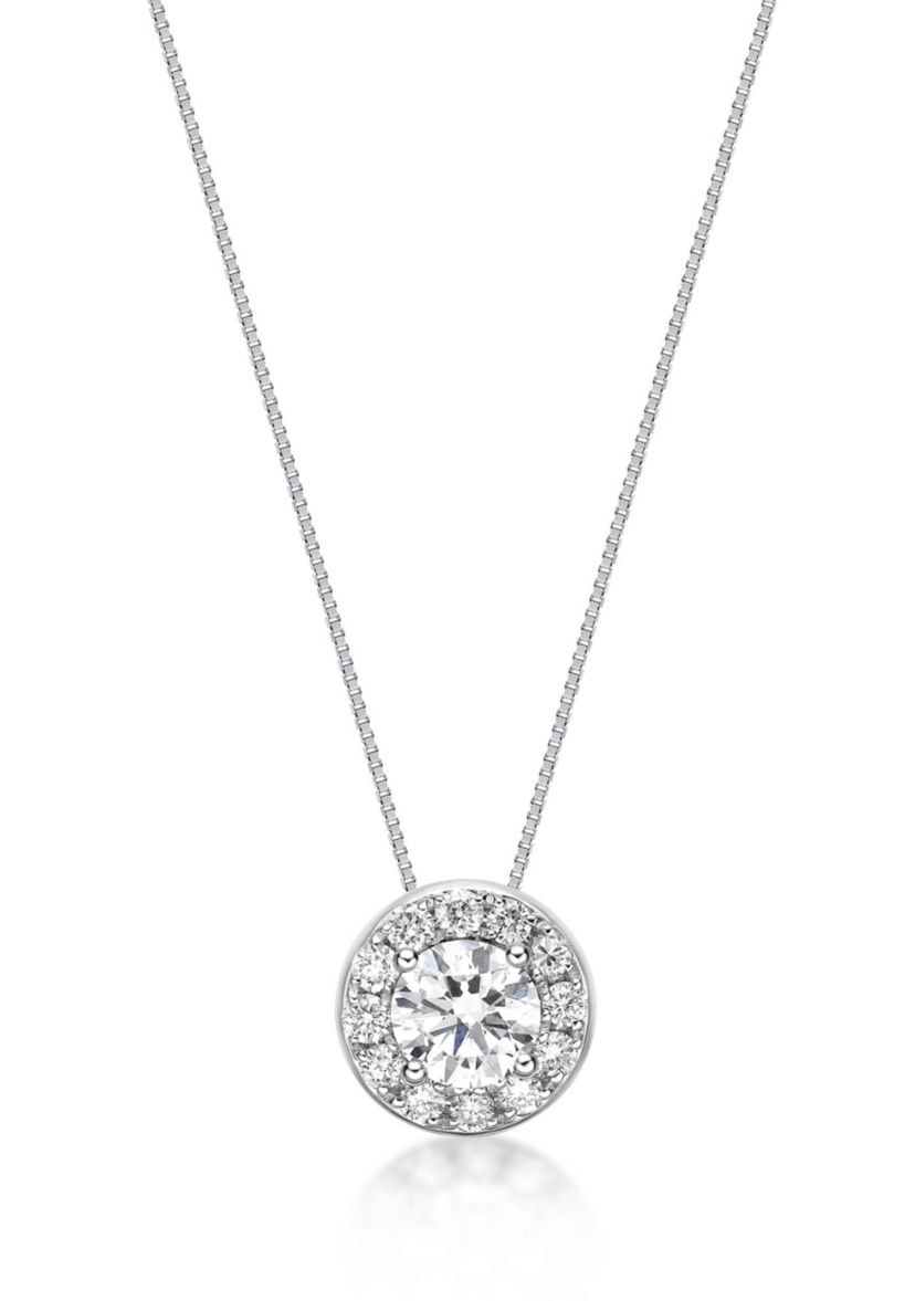 Lab Created 3/4 ct. TDW Lab Grown Diamond  Pendant in Sterling Silver