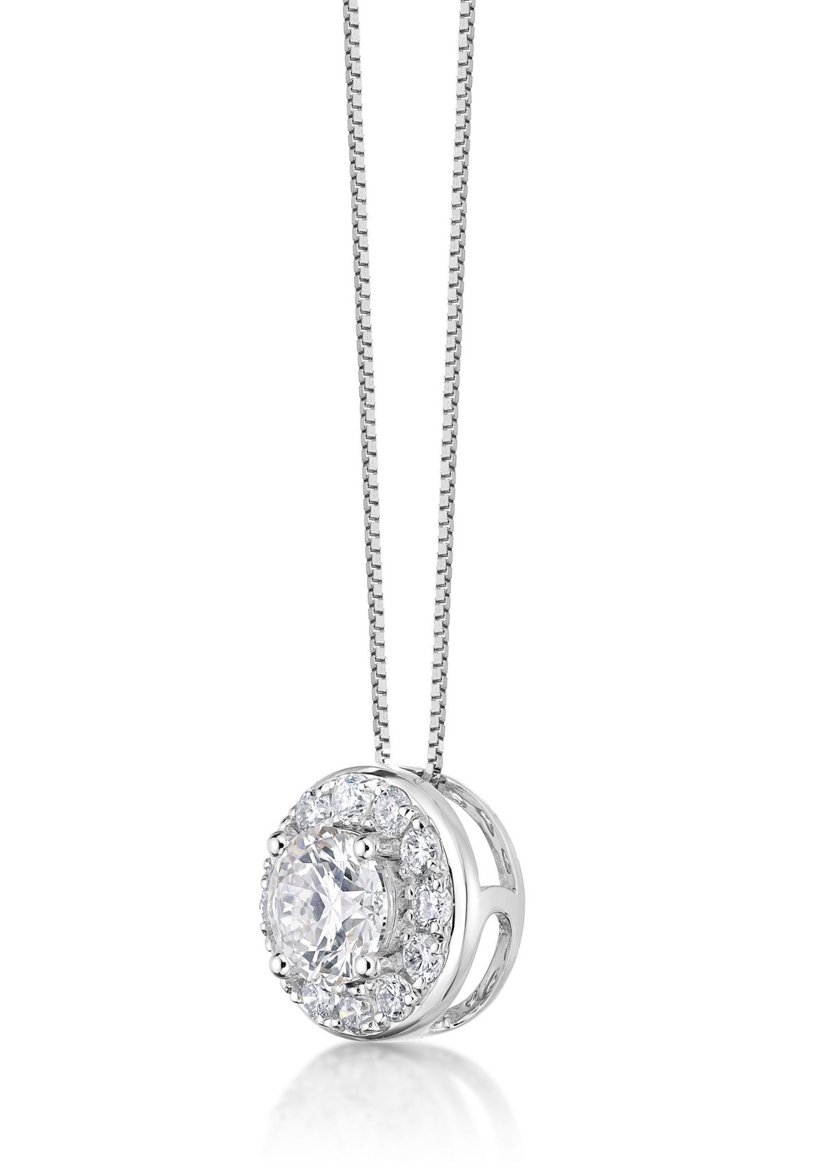 Lab Created 3/4 ct. TDW Lab Grown Diamond  Pendant in Sterling Silver