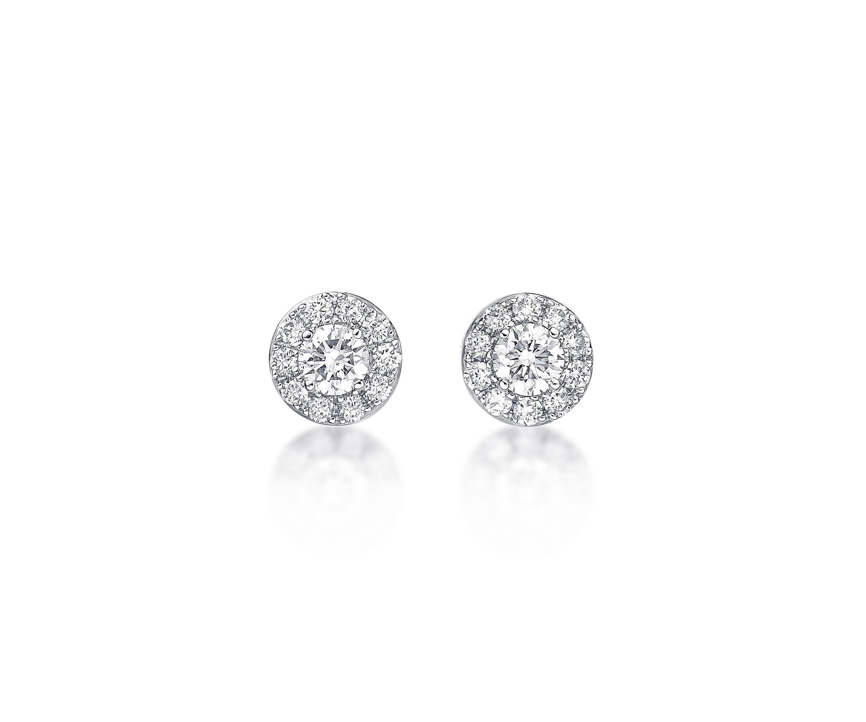 Lab Created 1/2 ct. TDW Lab Grown Diamond Earrings in 14K White Gold