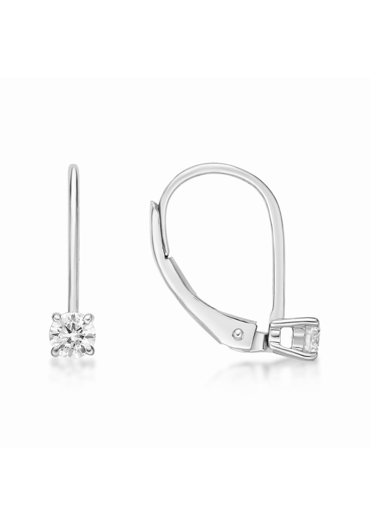 Lab Created 1/4 ct. TDW Lab Grown Diamond Earrings in 14K White Gold
