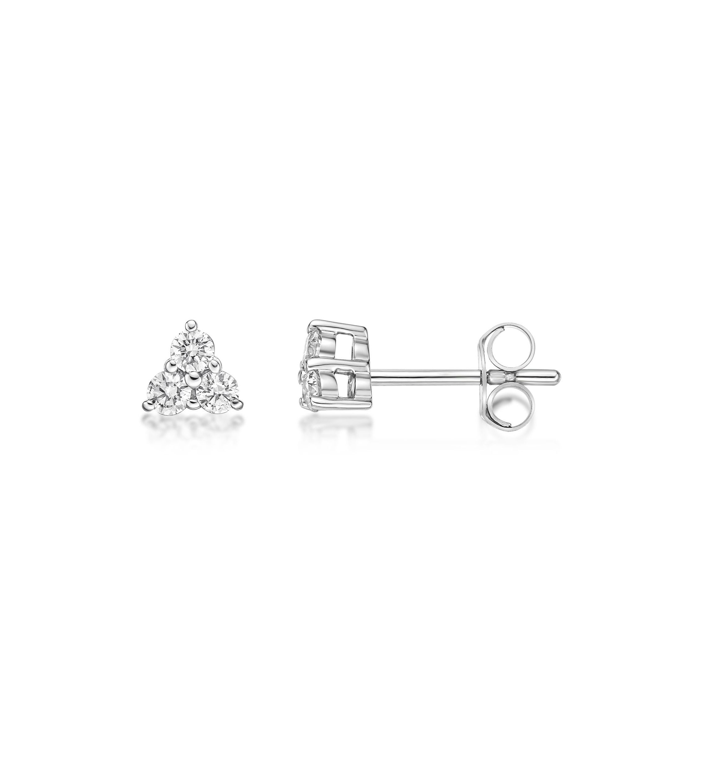 Lab Created 1/3 ct. TDW Lab Grown Diamond Earrings in 10K White Gold