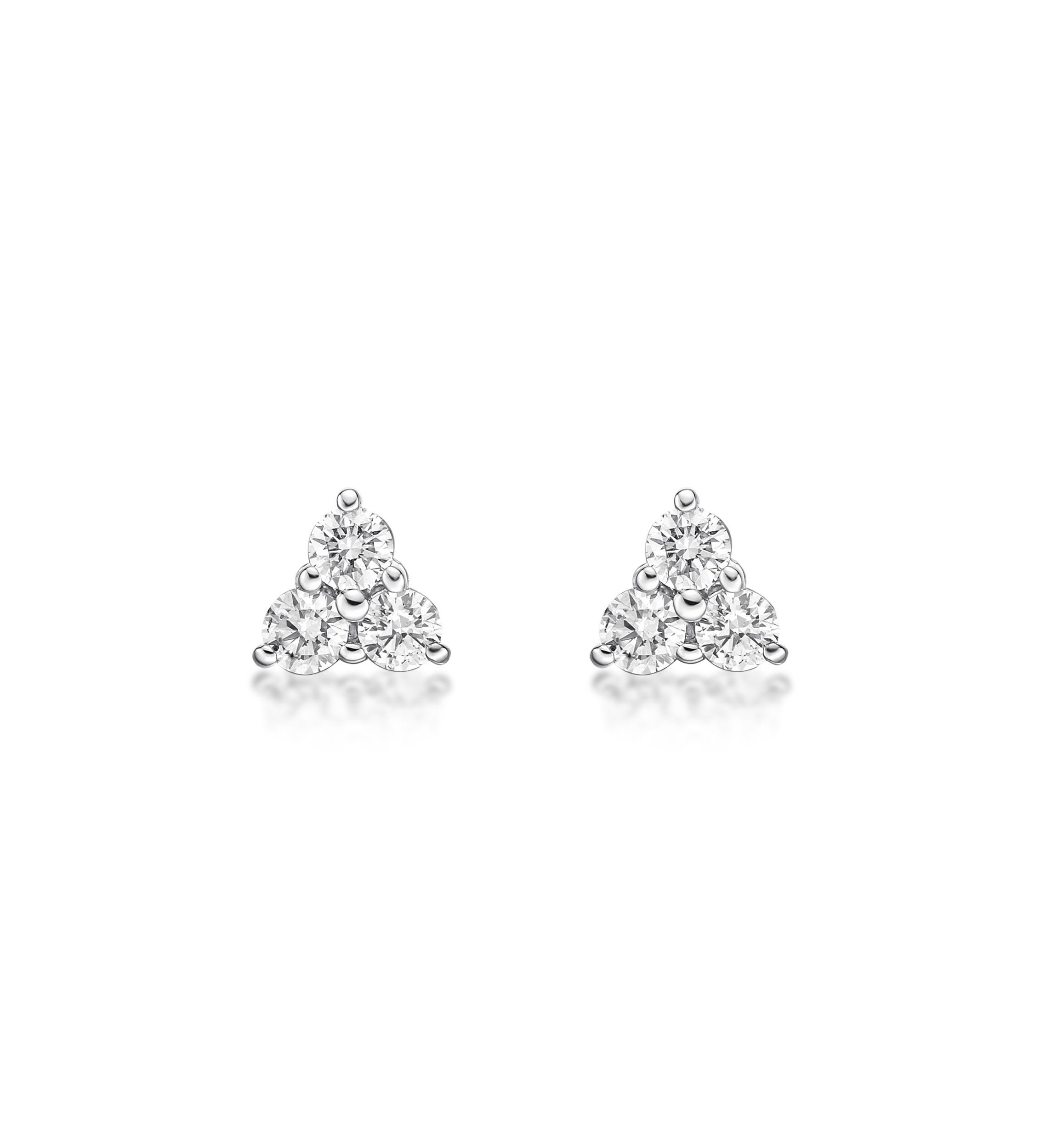Lab Created 1/3 ct. TDW Lab Grown Diamond Earrings in 10K White Gold