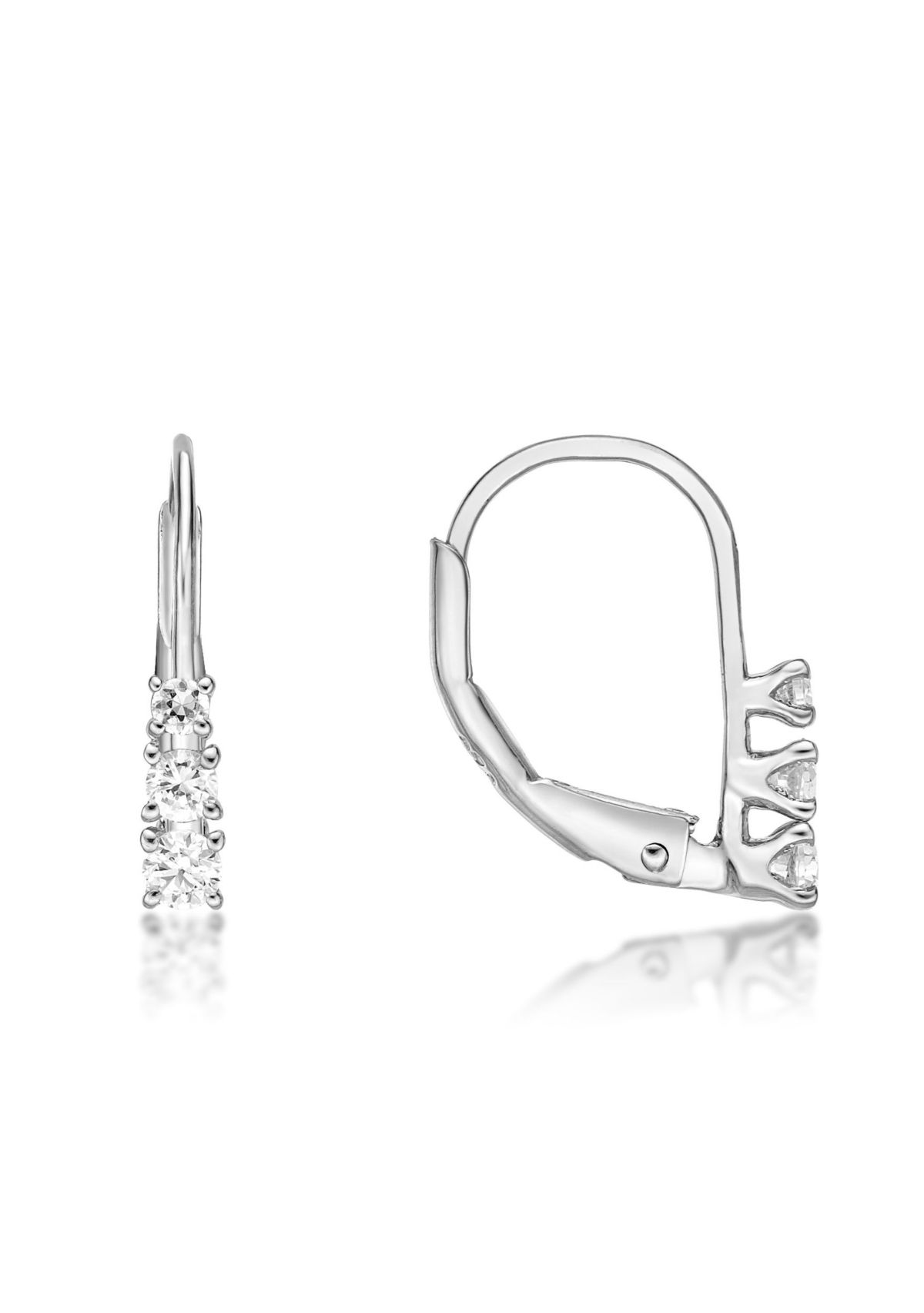 Lab Created 1/4 ct. TDW Lab Grown Diamond Earrings in 10K White Gold
