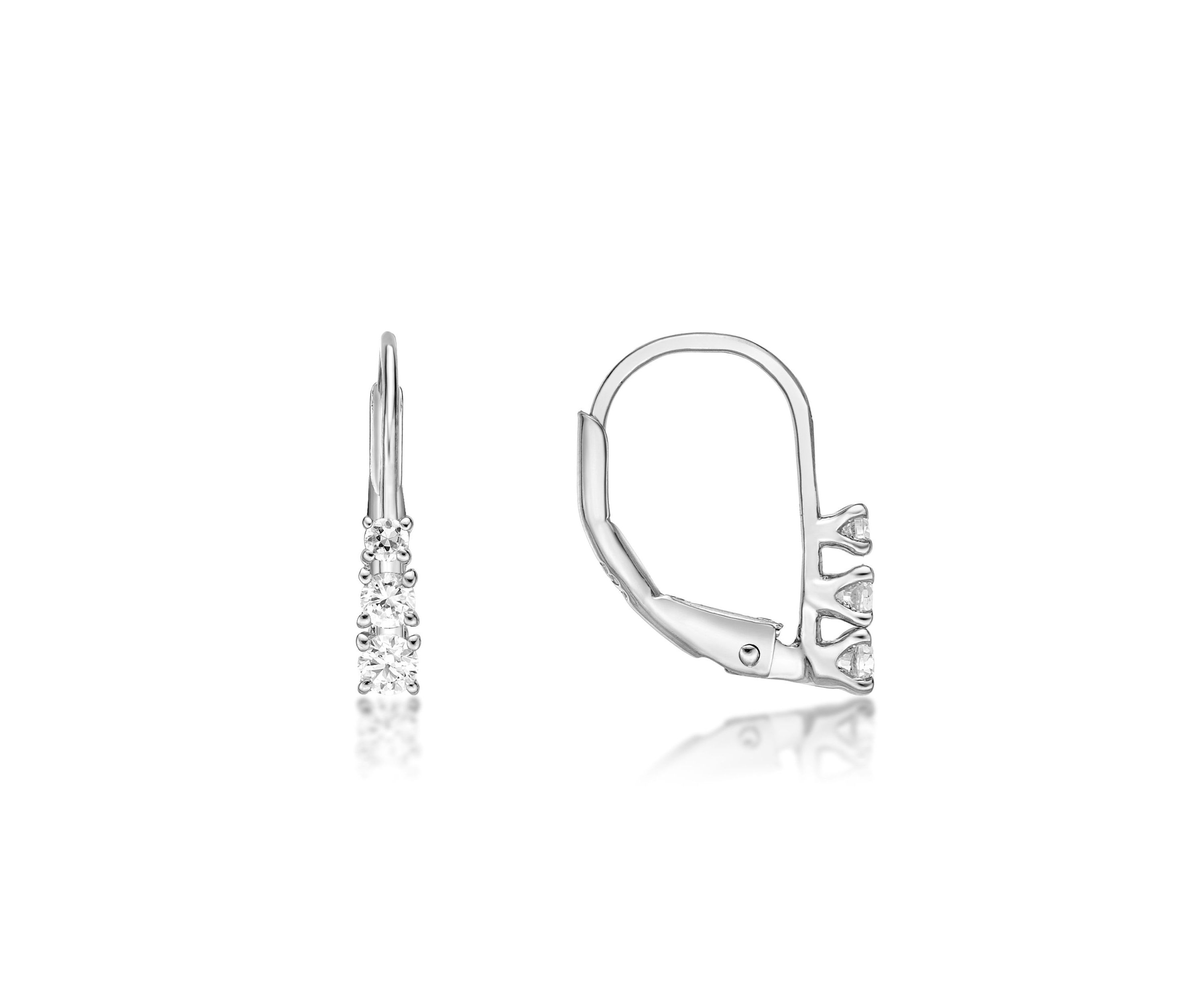 Lab Created 1/4 ct. TDW Lab Grown Diamond Earrings in 10K White Gold