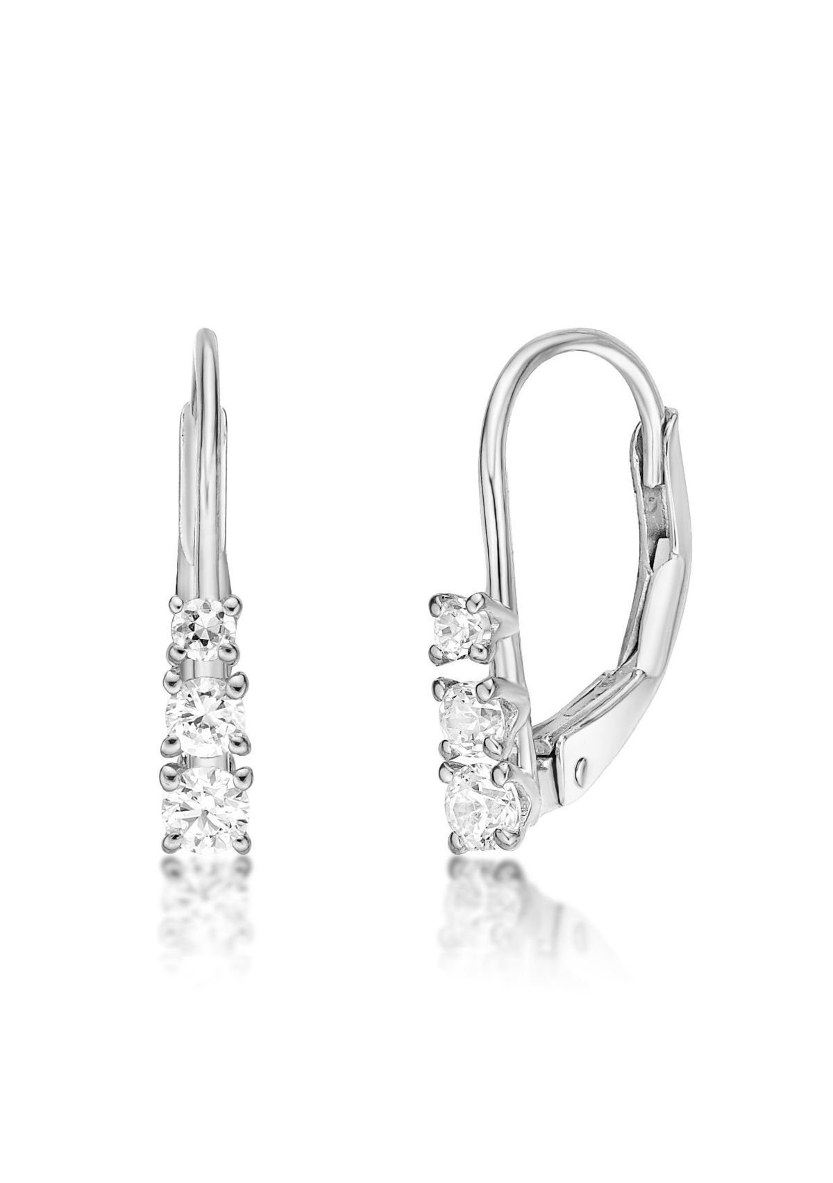 Lab Created 1/4 ct. TDW Lab Grown Diamond Earrings in 10K White Gold