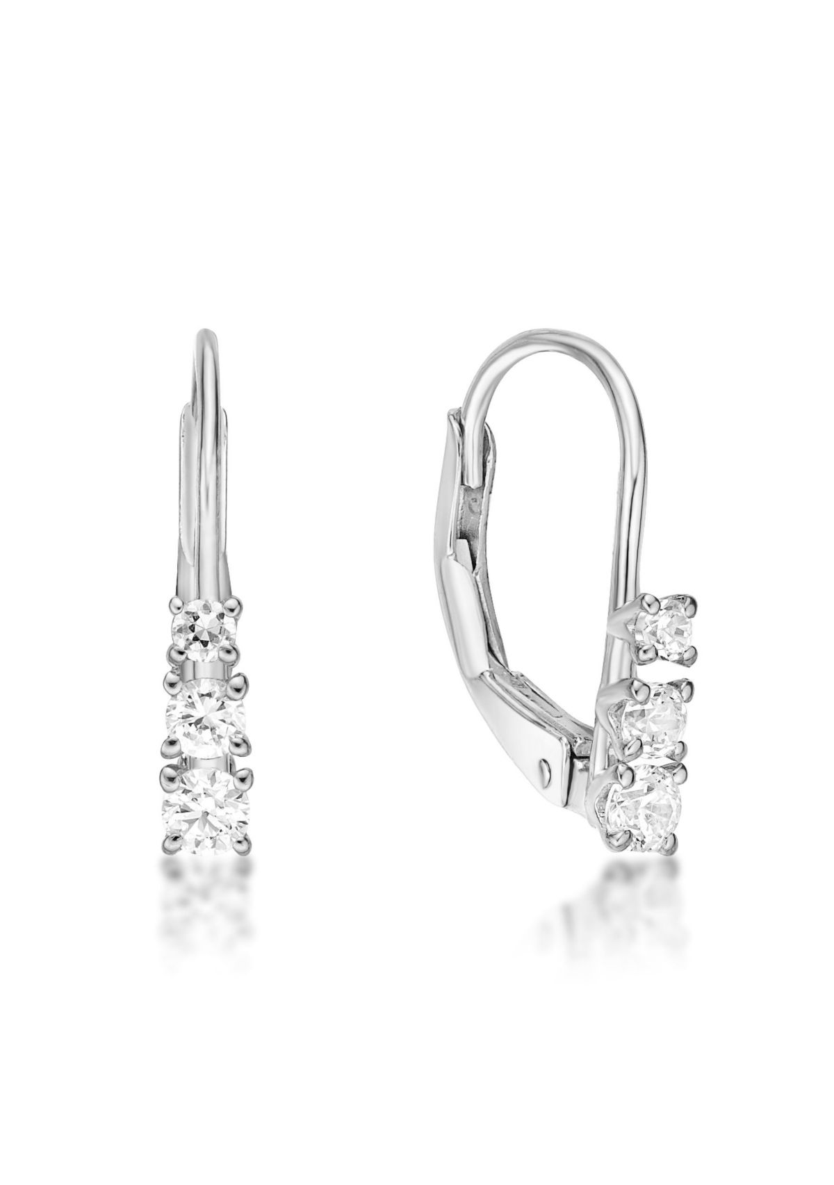 Lab Created 1/4 ct. TDW Lab Grown Diamond Earrings in 10K White Gold