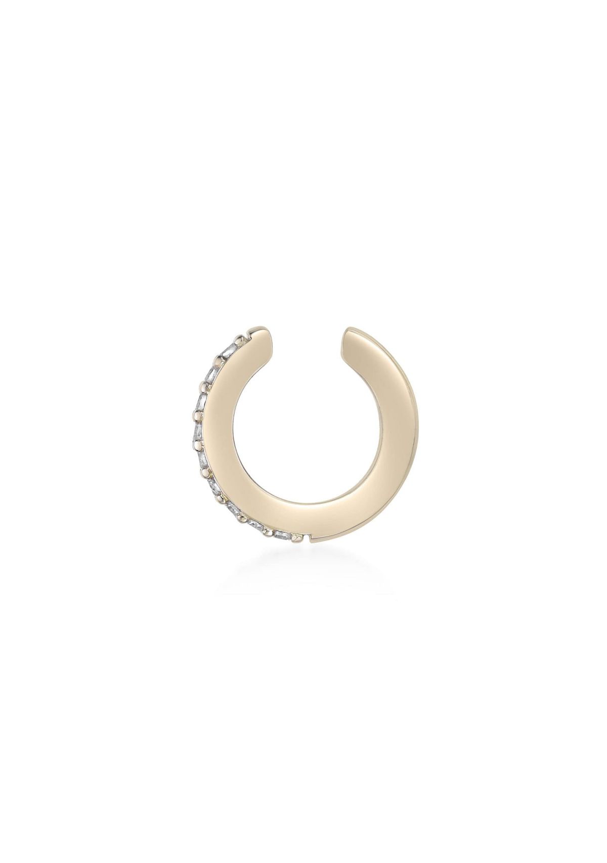 Lab Created Gemminded Lab-Grown Diamond Accent Ear Cuff in 18k Gold Over Silver