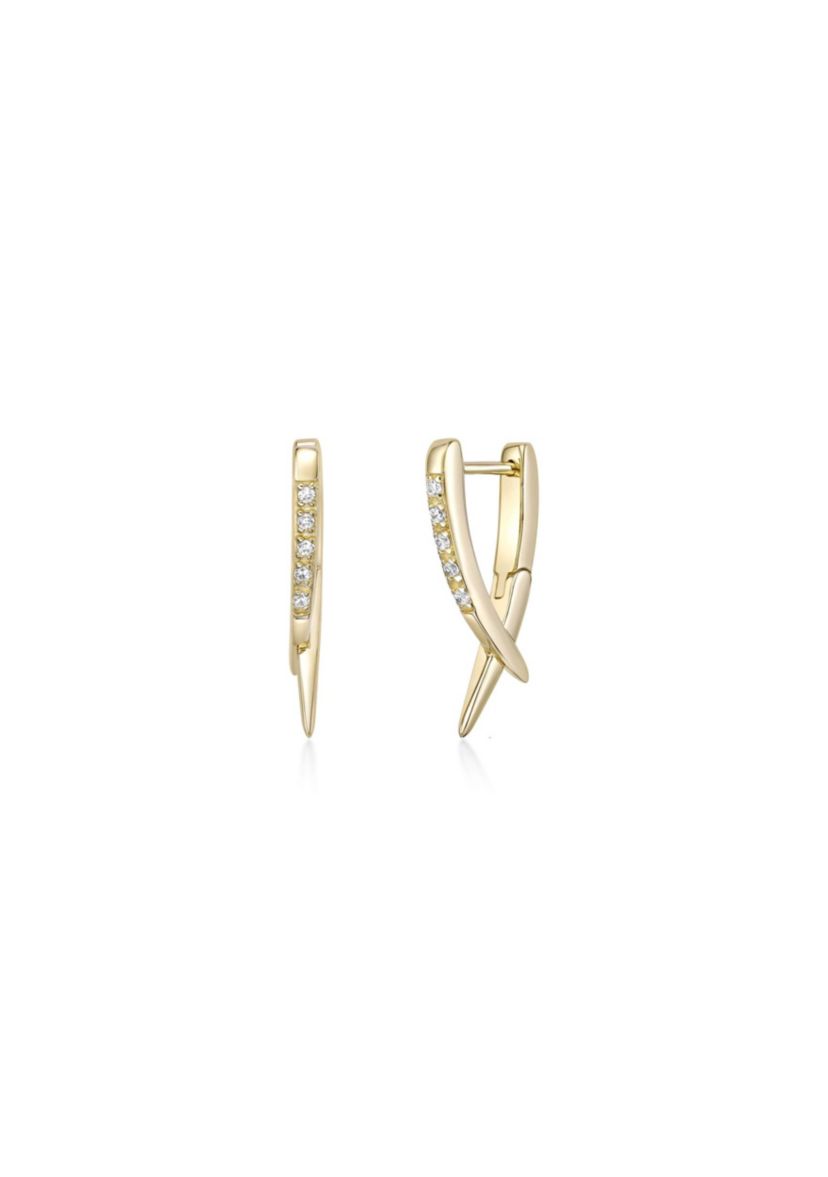 Lab Created Gemminded 1/10 ct. t.w. Lab-Grown Diamond Earrings in 18k Gold Over Silver