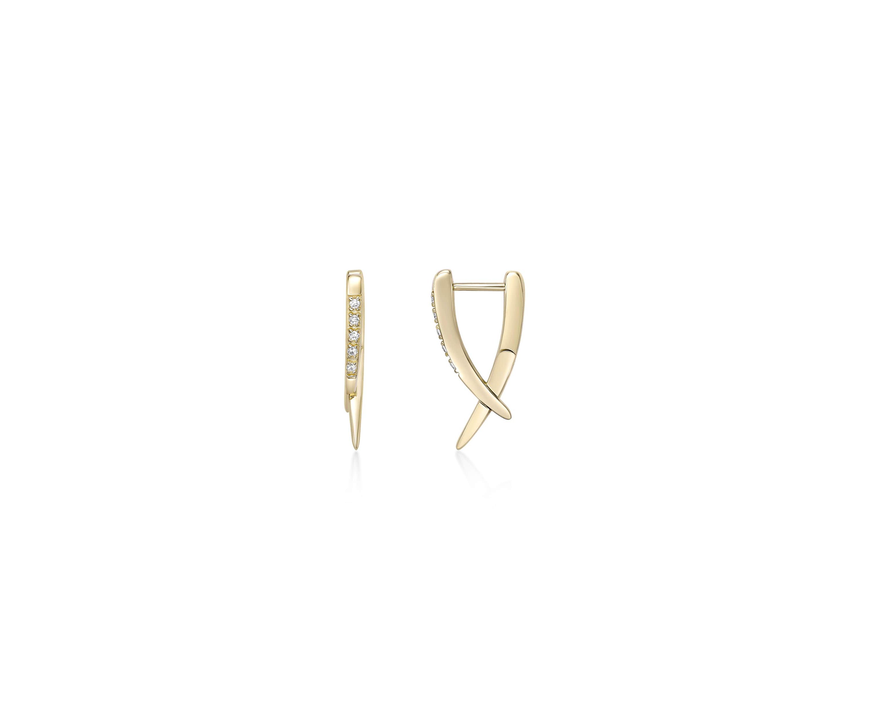 Lab Created Gemminded 1/10 ct. t.w. Lab-Grown Diamond Earrings in 18k Gold Over Silver