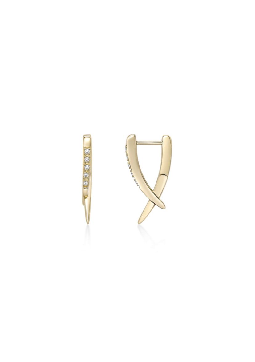 Lab Created Gemminded 1/10 ct. t.w. Lab-Grown Diamond Earrings in 18k Gold Over Silver