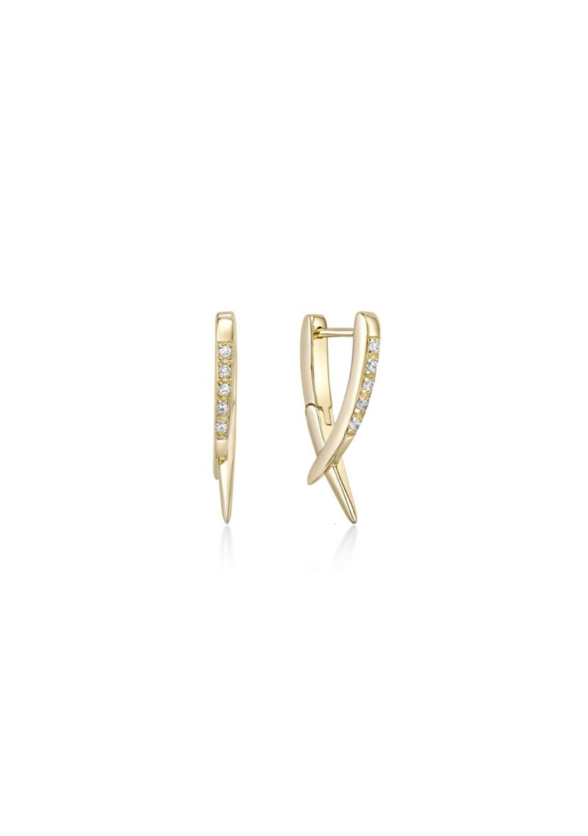 Lab Created Gemminded 1/10 ct. t.w. Lab-Grown Diamond Earrings in 18k Gold Over Silver