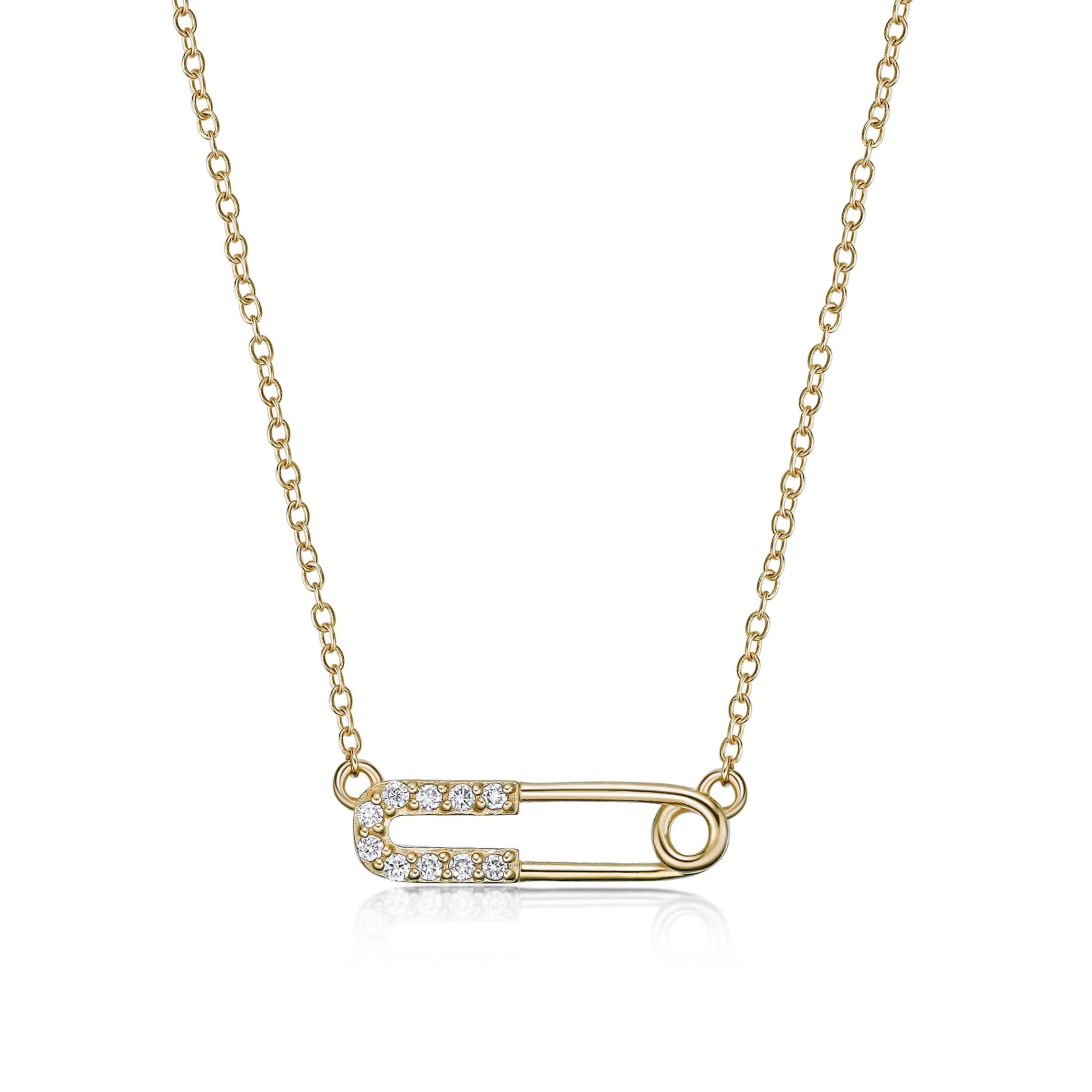 Lab Created Gemminded 1/10 ct. t.w. Lab-Grown Diamond Pendant Necklace in 18k Gold Over Silver