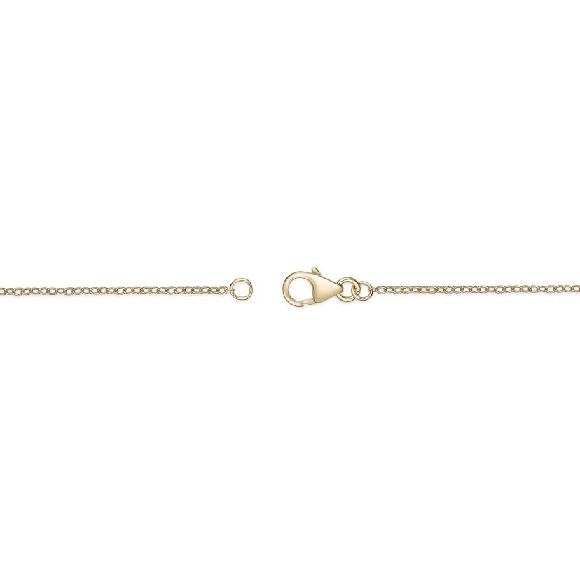 Lab Created Gemminded Lab-Grown Diamond Accent Moon Pendant Necklace in 18k Gold Over Silver