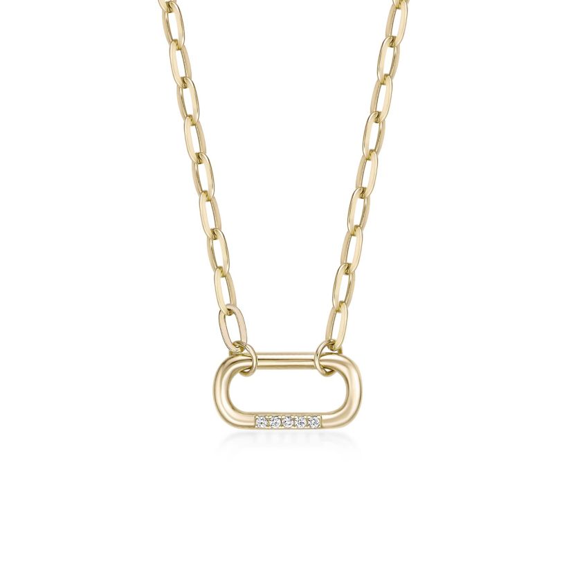 Lab Created Gemminded Lab-Grown Diamond Accent Pendant Necklace in 18k Gold Over Silver