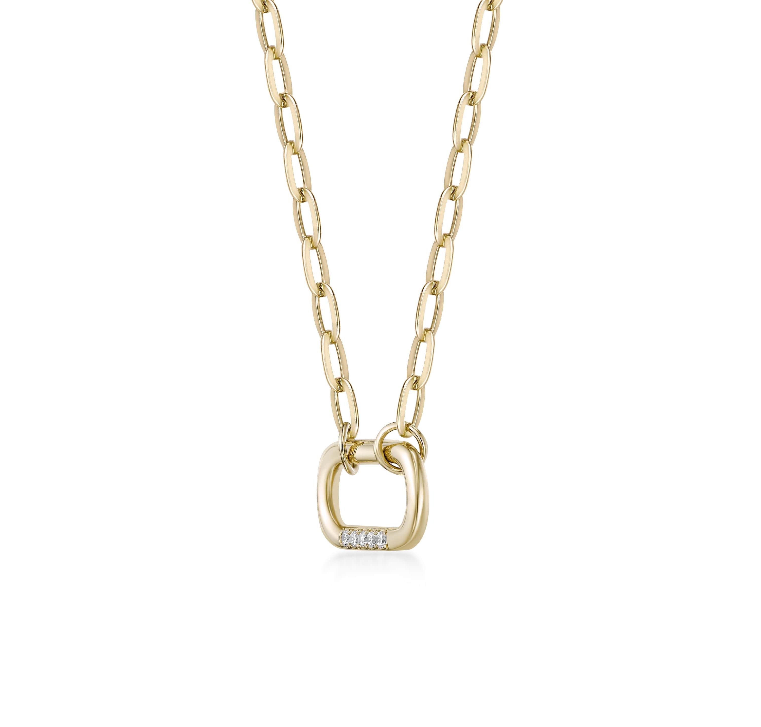 Lab Created Gemminded Lab-Grown Diamond Accent Pendant Necklace in 18k Gold Over Silver