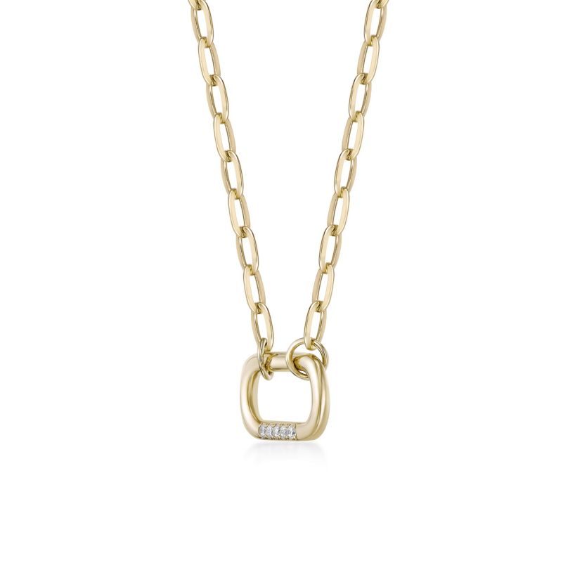 Lab Created Gemminded Lab-Grown Diamond Accent Pendant Necklace in 18k Gold Over Silver