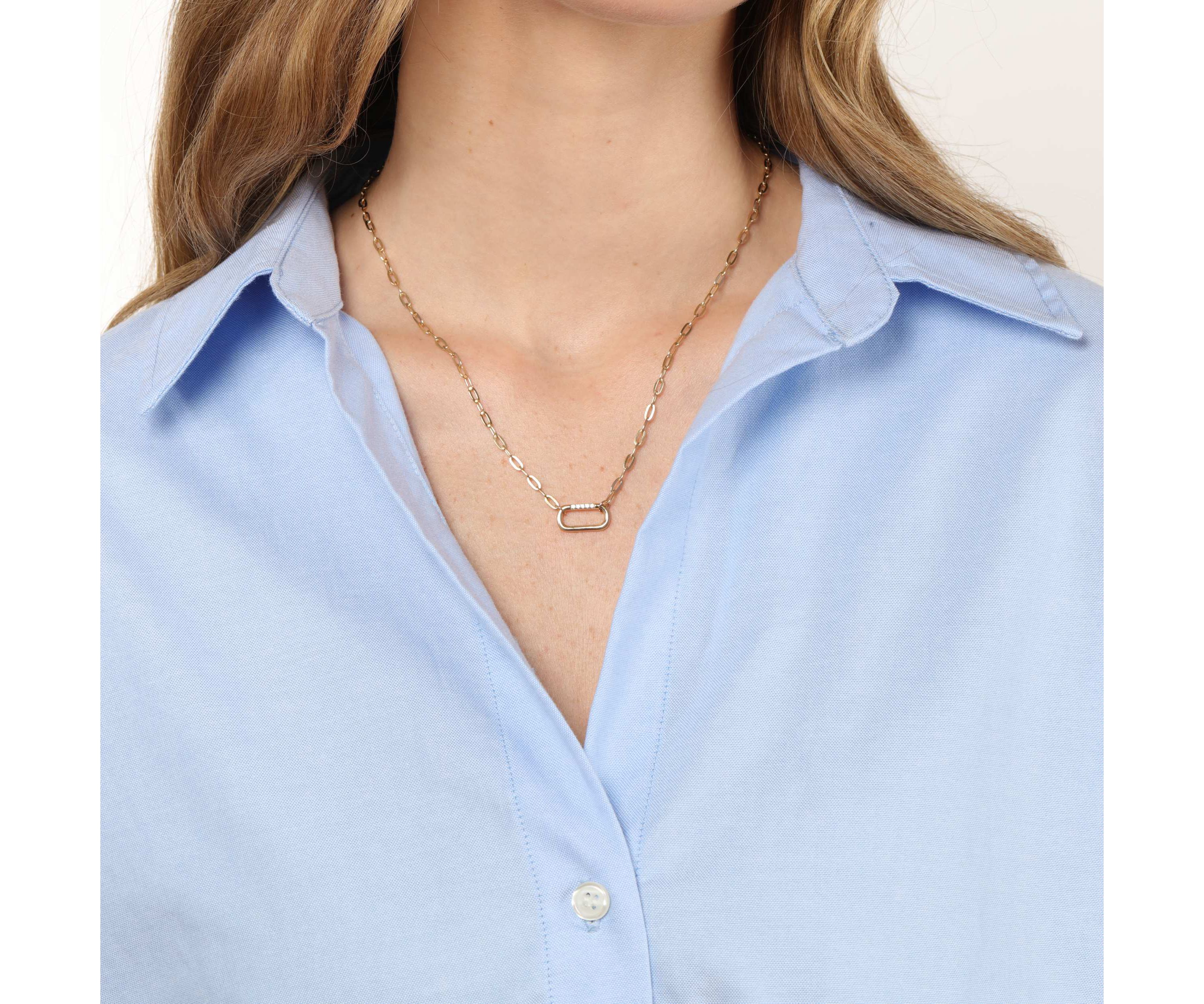 Lab Created Gemminded Lab-Grown Diamond Accent Pendant Necklace in 18k Gold Over Silver