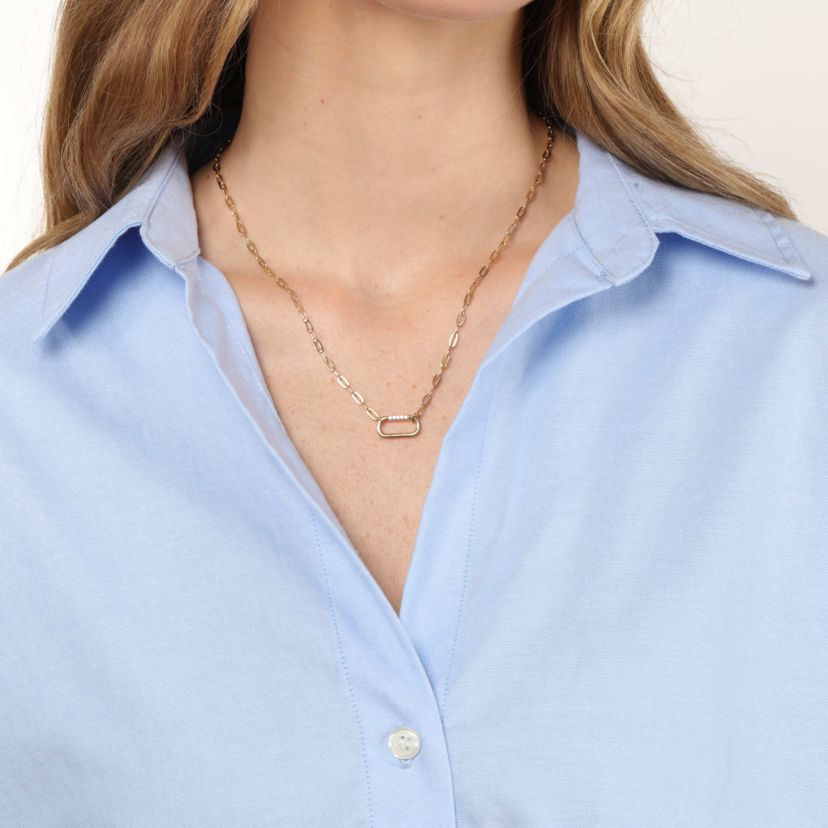 Lab Created Gemminded Lab-Grown Diamond Accent Pendant Necklace in 18k Gold Over Silver