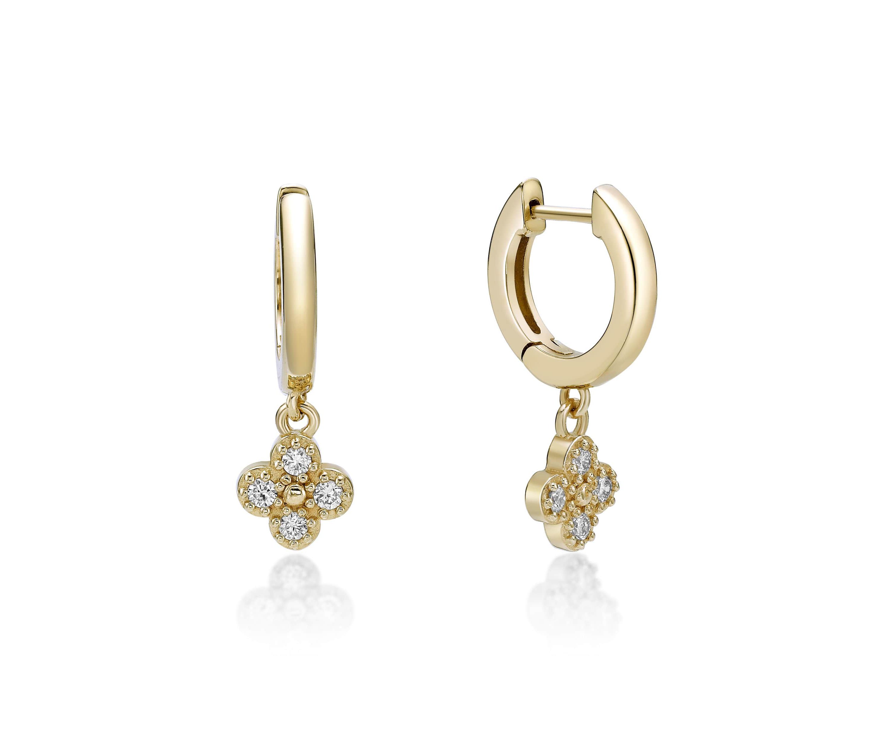 Lab Created Gemminded 1/10 ct. t.w. Lab-Grown Diamond Earrings in 18k Gold Over Silver