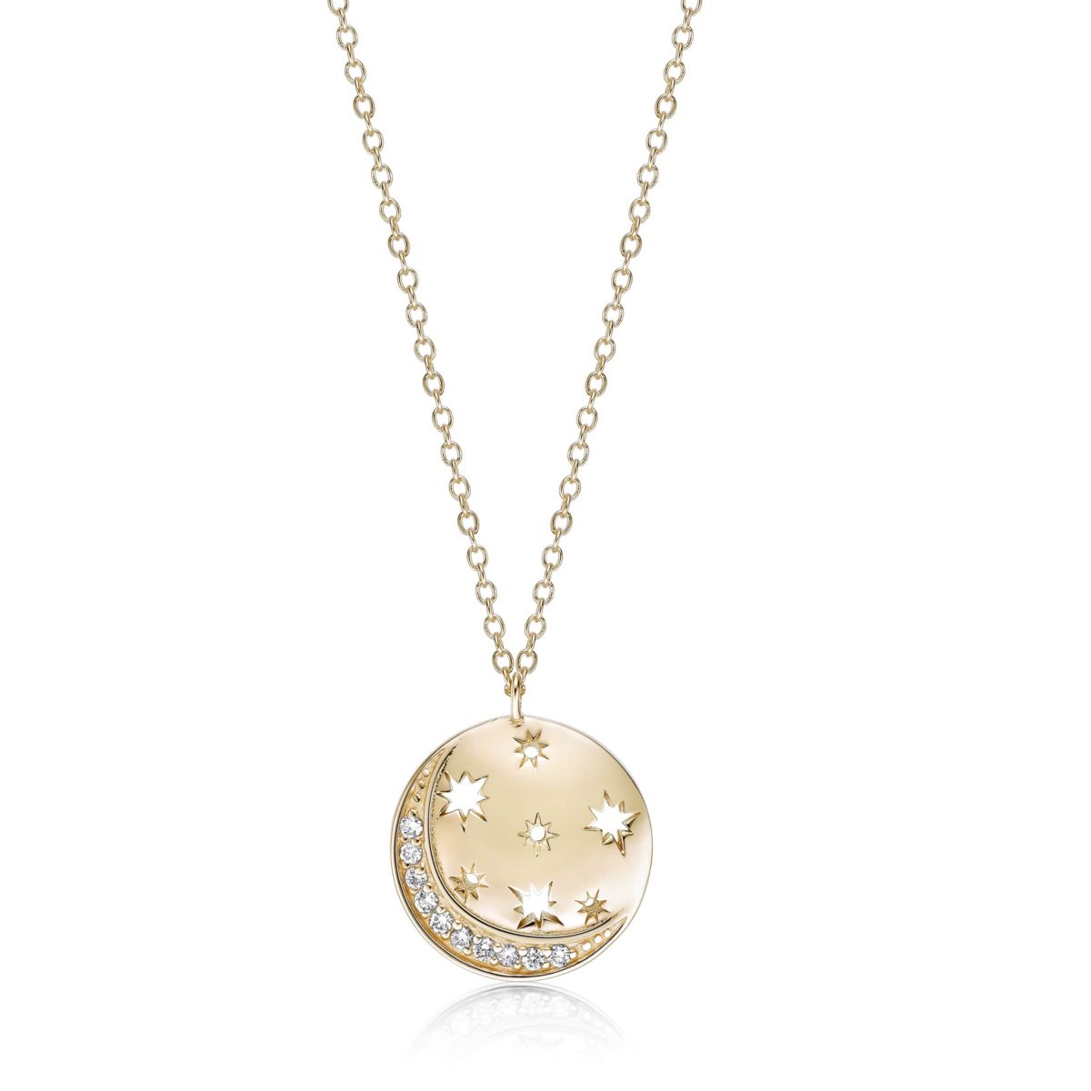 Lab Created Gemminded 1/10 ct. t.w. Lab-Grown Diamond Pendant Necklace in 18k Gold Over Silver