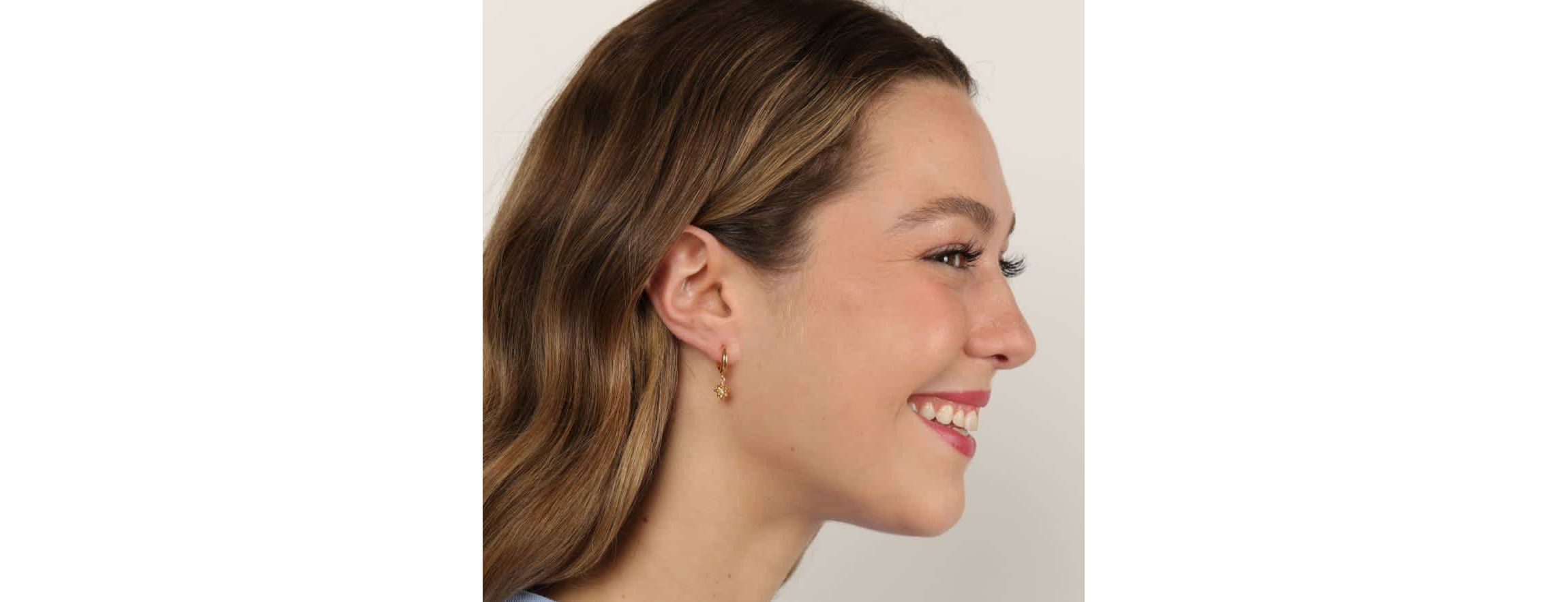 Lab Created Gemminded Lab-Grown Diamond Accent Earrings in 18k Gold Over Silver
