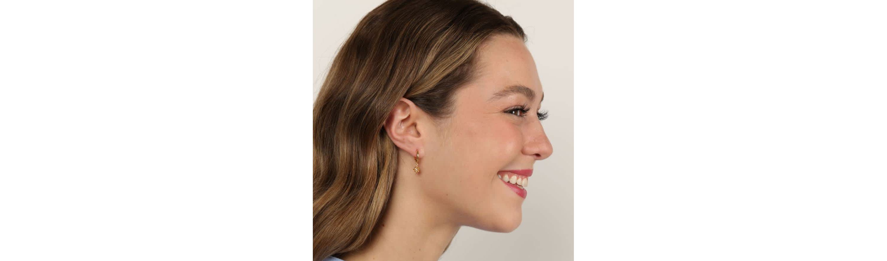 Lab Created Gemminded Lab-Grown Diamond Accent Earrings in 18k Gold Over Silver