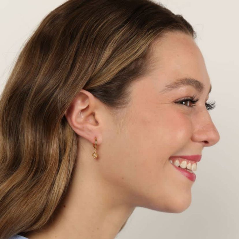 Lab Created Gemminded Lab-Grown Diamond Accent Earrings in 18k Gold Over Silver