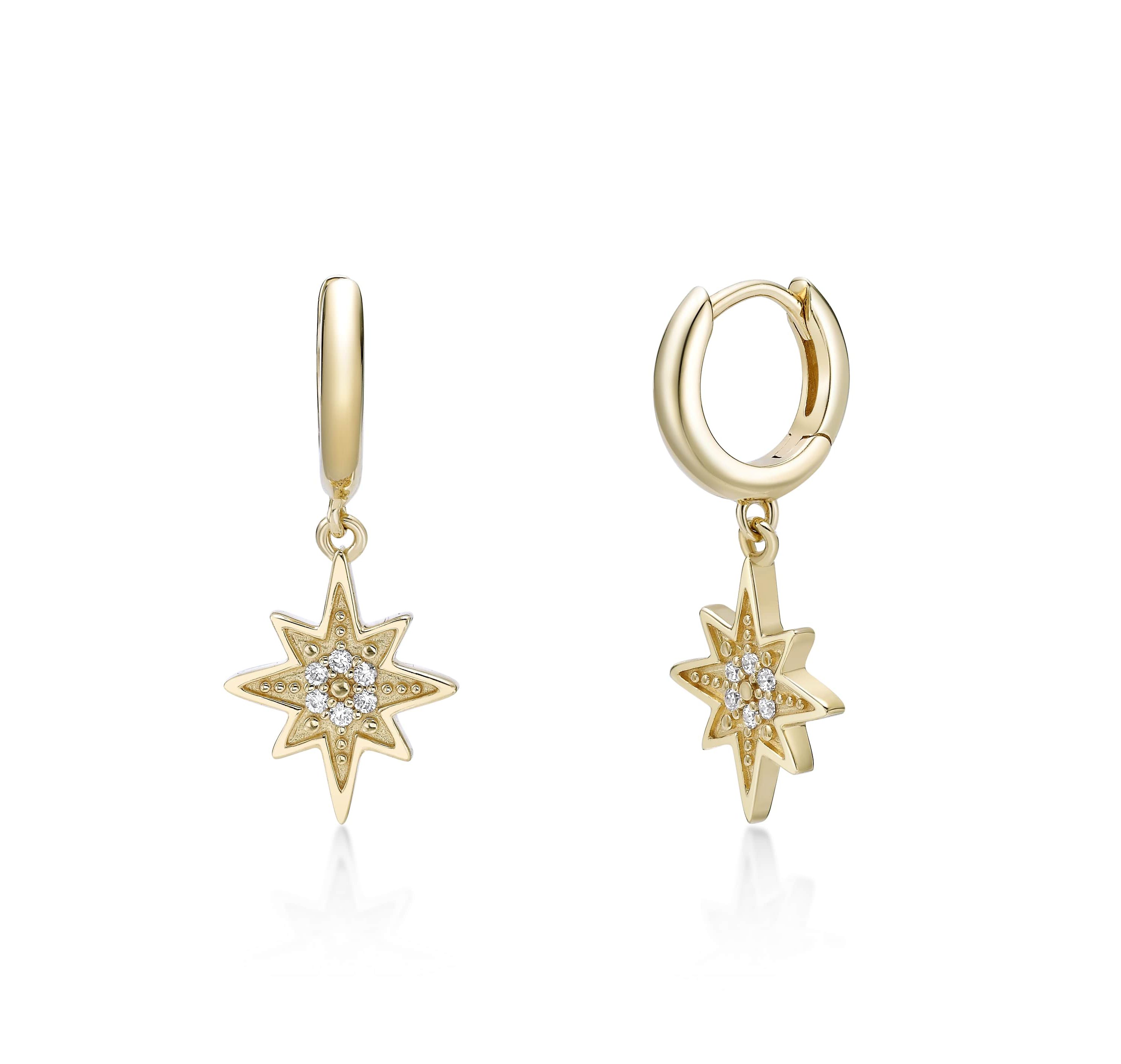 Lab Created Gemminded Lab-Grown Diamond Accent Earrings in 18k Gold Over Silver