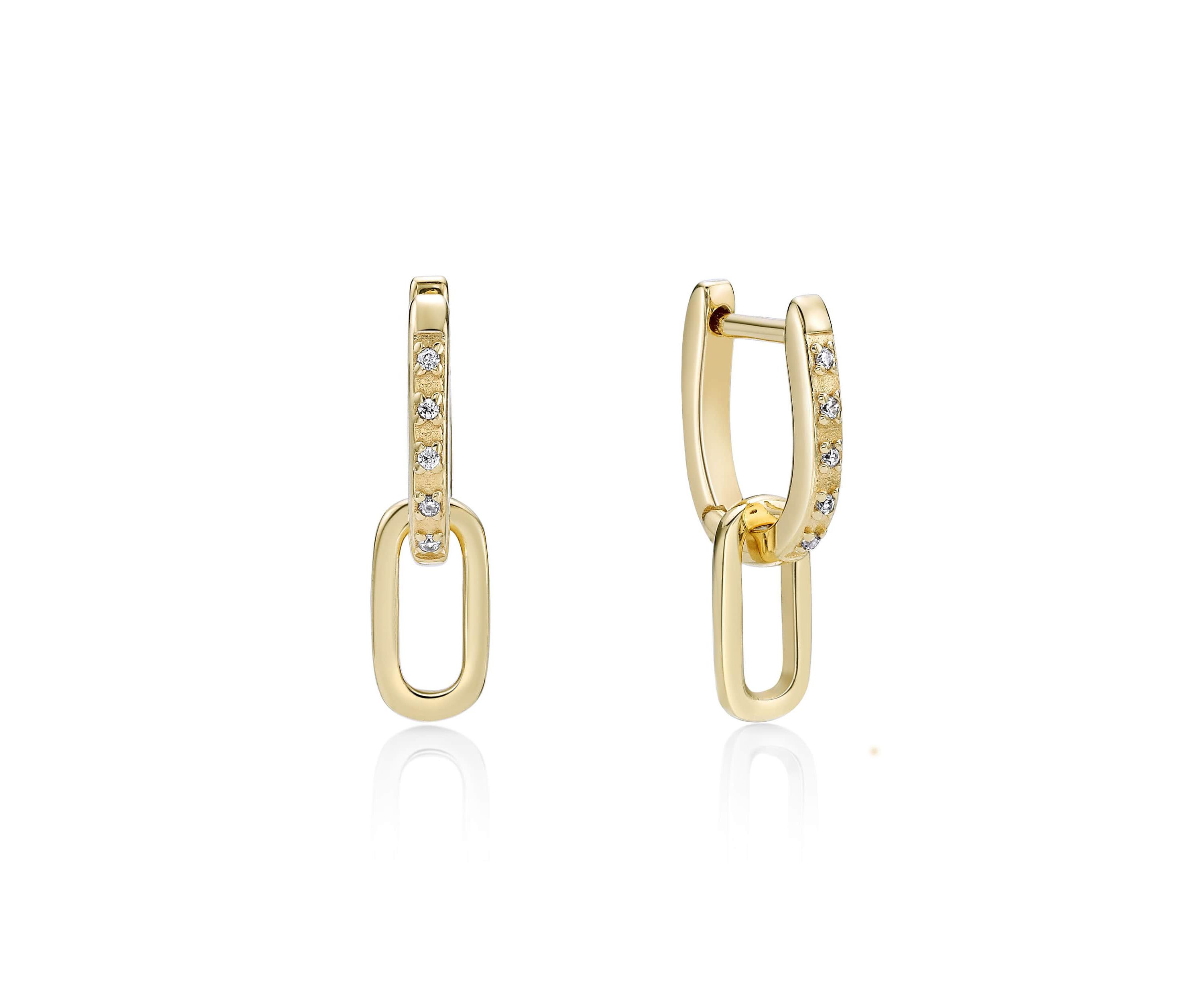 Lab Created Gemminded 1/10 ct. t.w. Lab-Grown Diamond Earrings in 18k Gold Over Silver