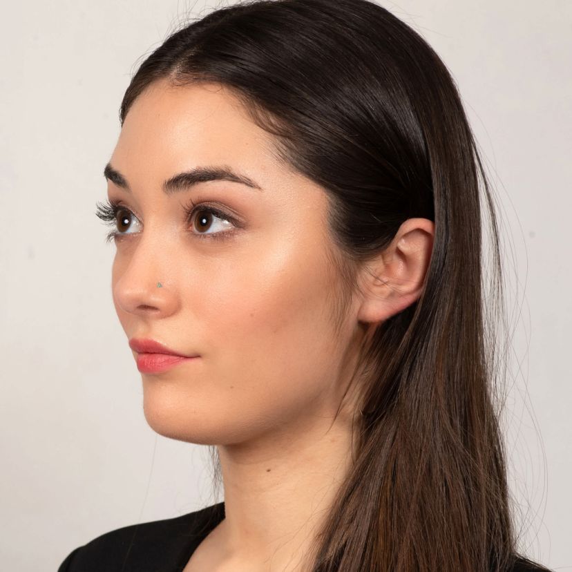 Lab Created Lila Moon Lab-Grown Diamond Accent 3-Stone Nose Stud in 10K Gold