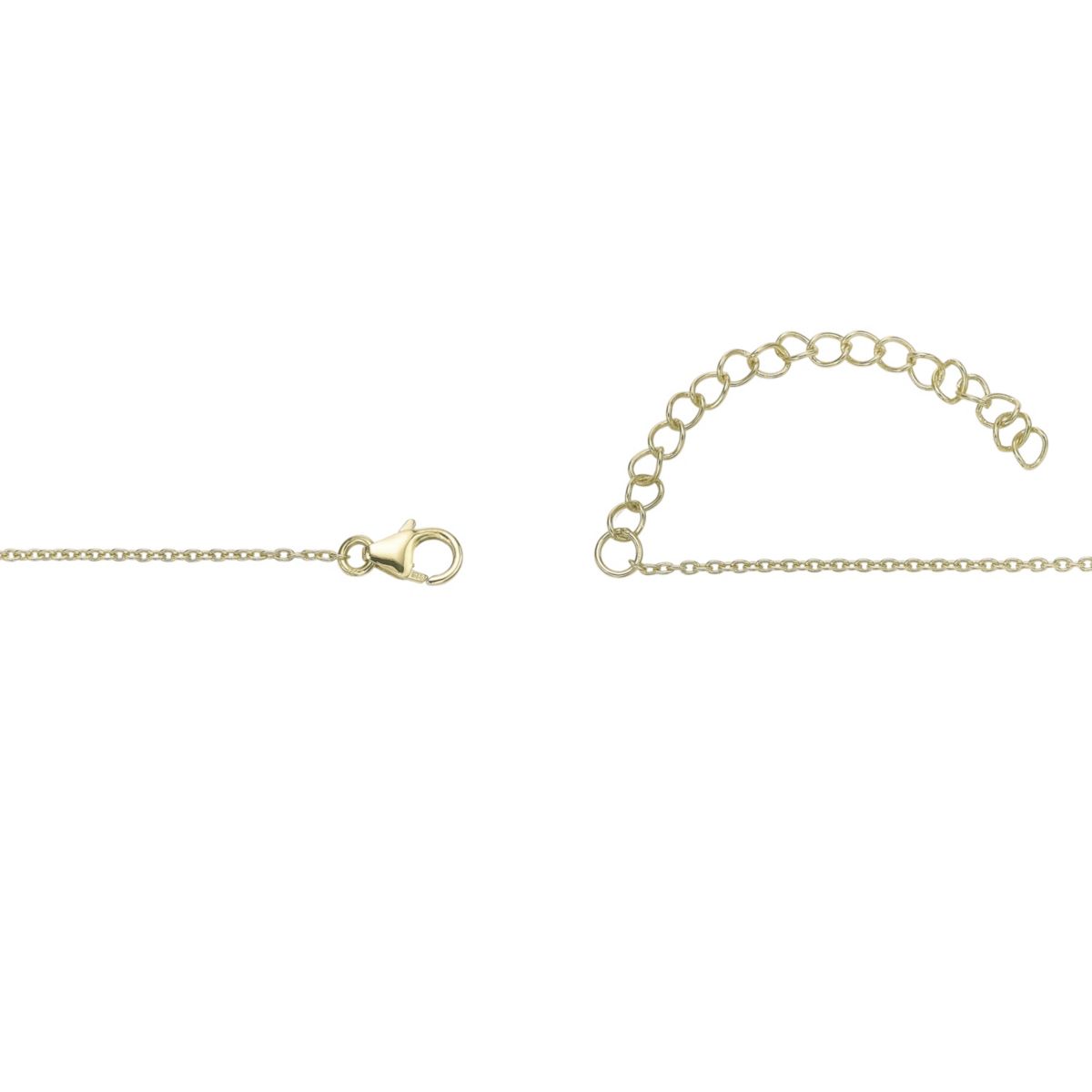 Lab Created Gemminded Lab-Grown Diamond Accent Eye Pendant Necklace in 18k Gold Over Silver