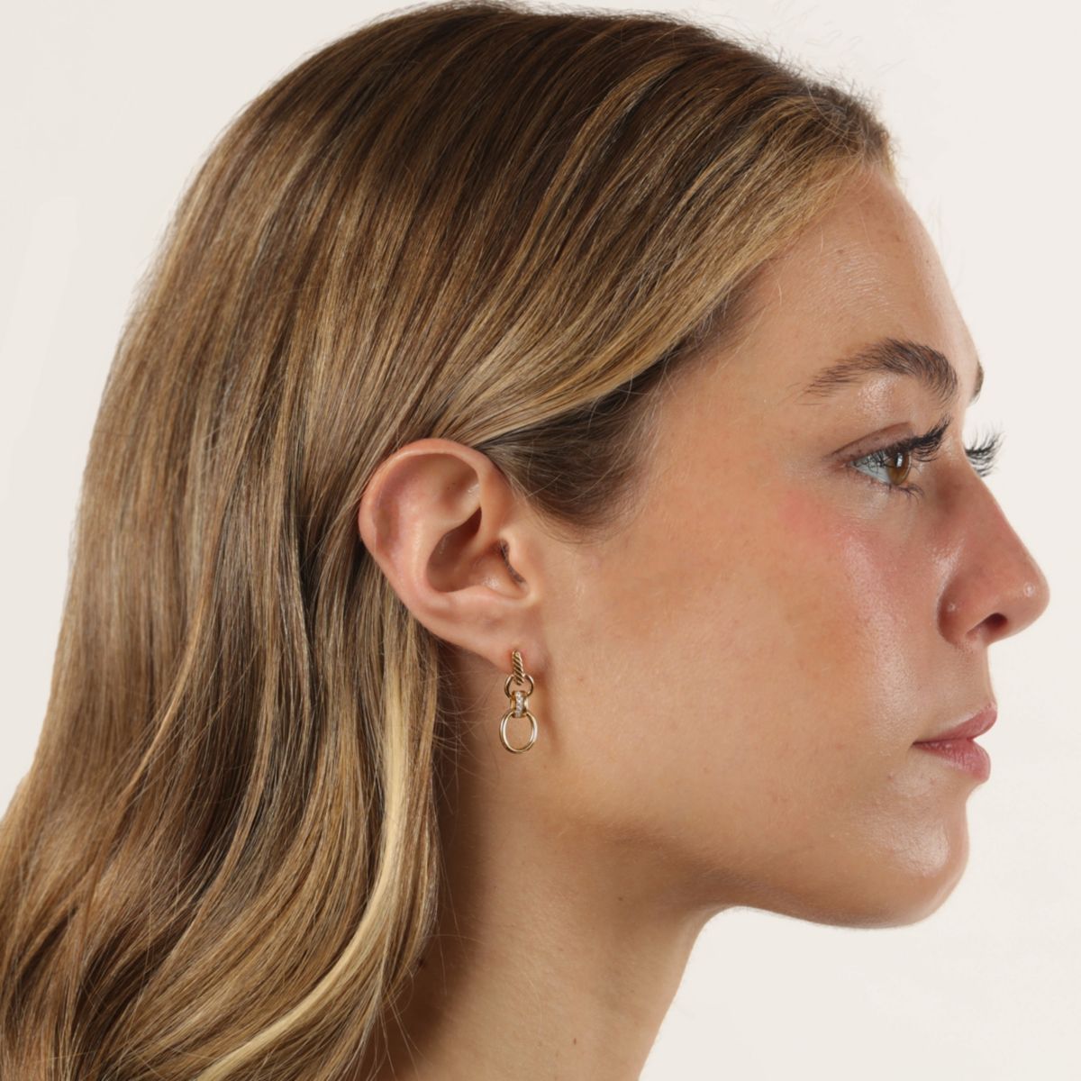 Lab Created Gemminded Lab-Grown Diamond Accent Drop Earrings in 18k Gold Over Silver