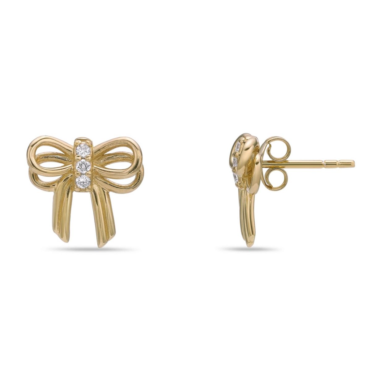 Lab Created Gemminded Lab-Grown Diamond Accent Earrings in 18k Gold Over Silver
