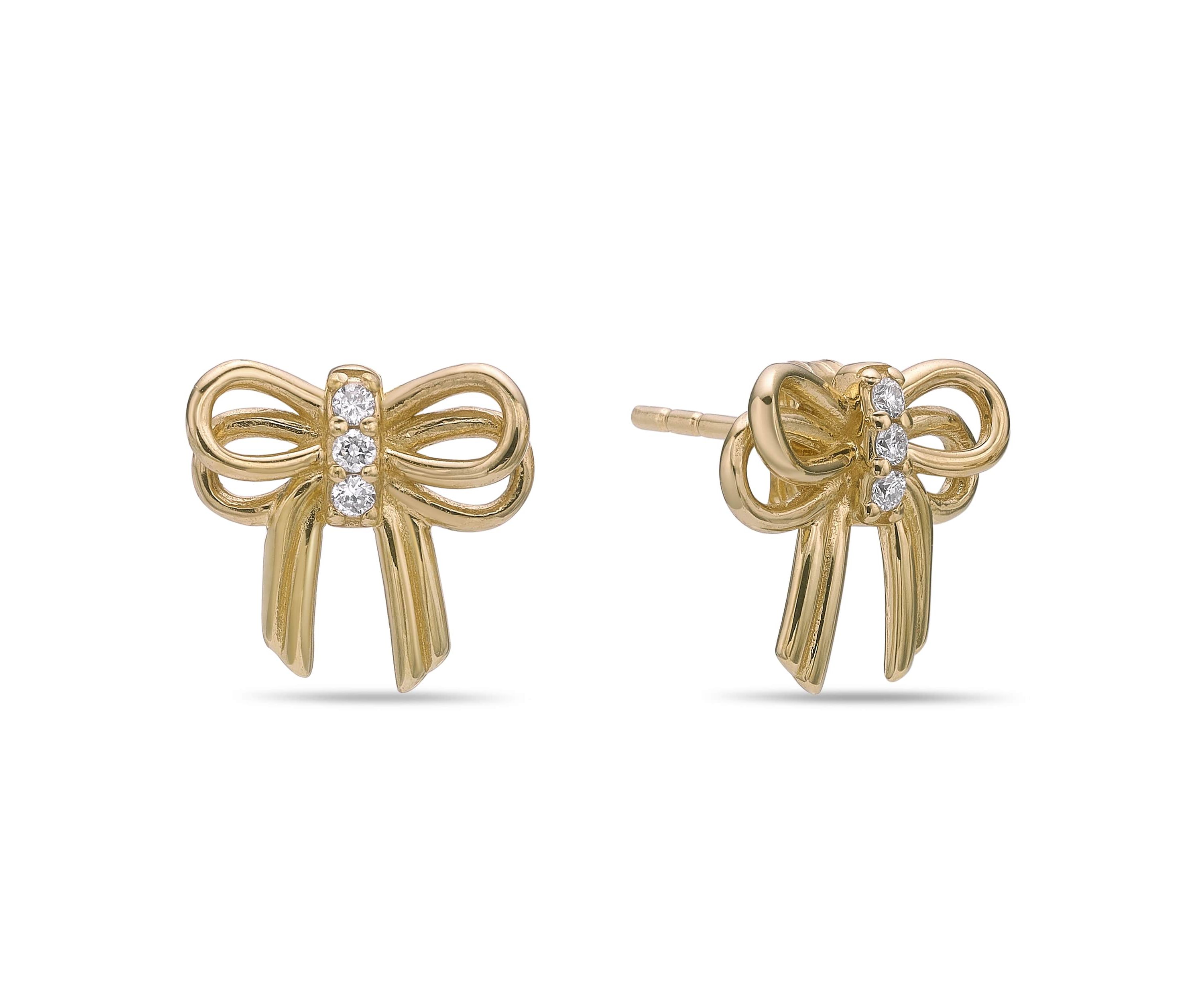 Lab Created Gemminded Lab-Grown Diamond Accent Earrings in 18k Gold Over Silver