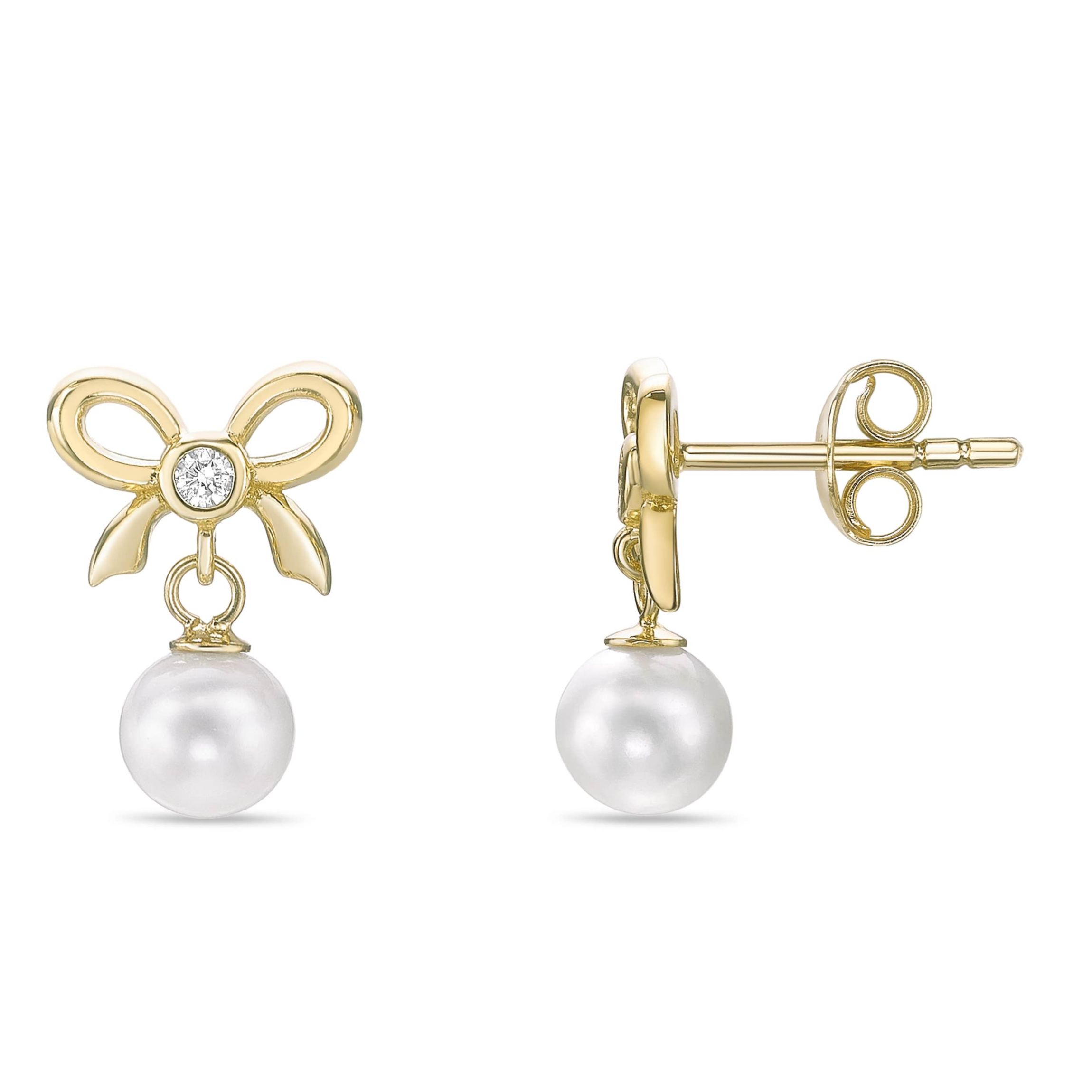 Lab Created Gemminded Lab-Grown Diamond Accent Earrings in 18k Gold Over Silver