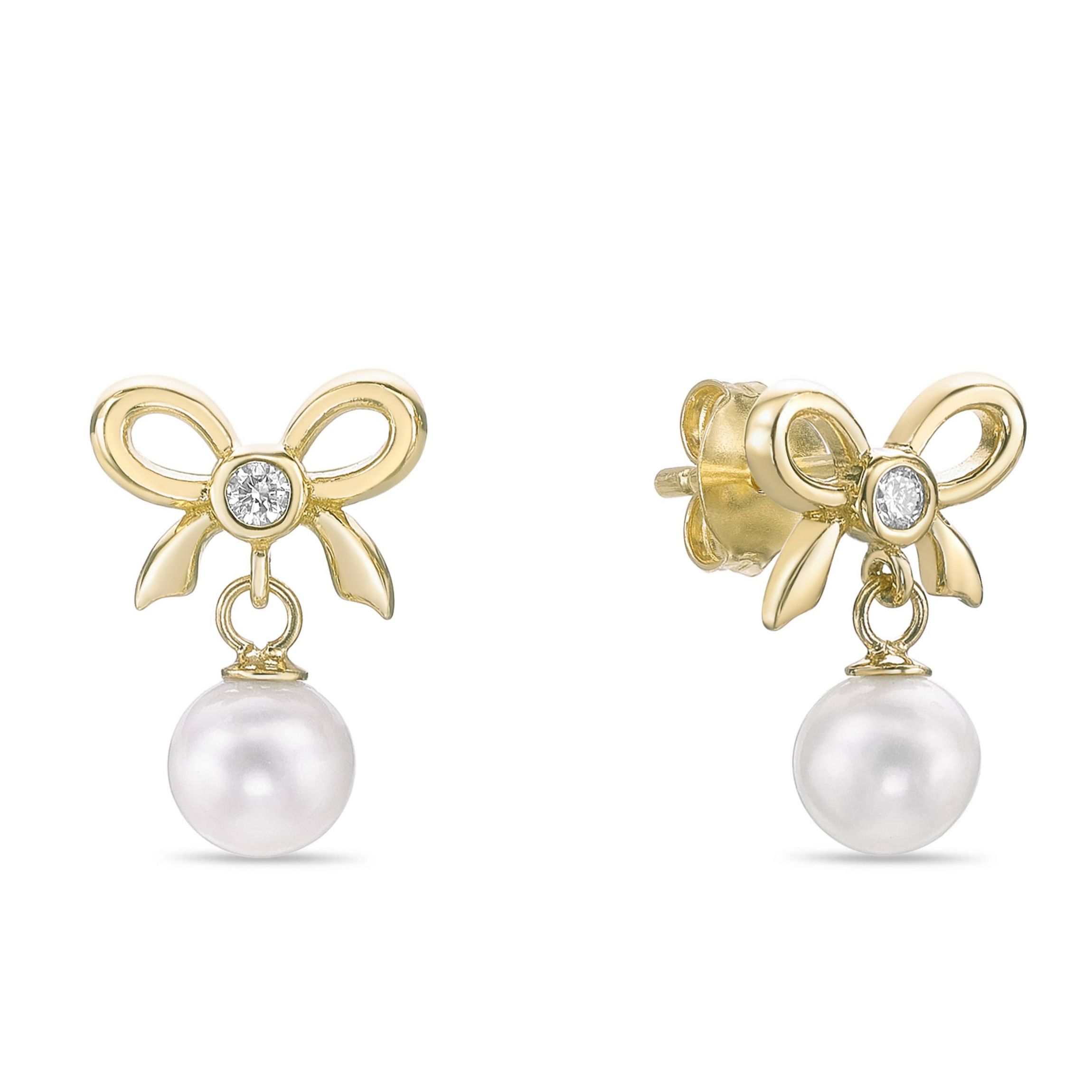 Lab Created Gemminded Lab-Grown Diamond Accent Earrings in 18k Gold Over Silver