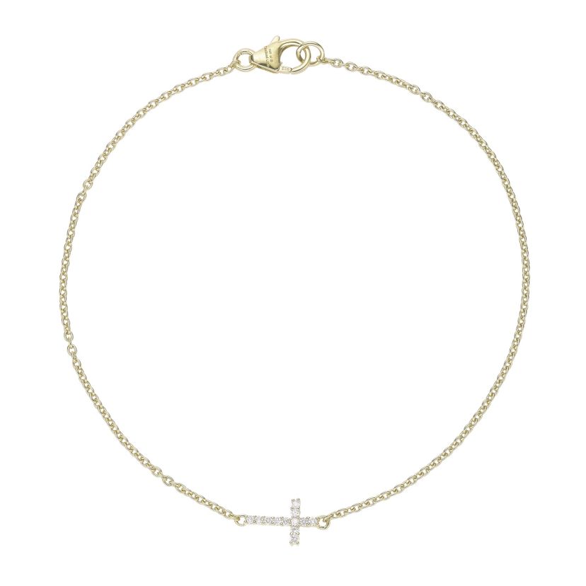 Lab Created Gemminded Lab-Grown Diamond Accent Bracelet in 18K Gold Over Silver