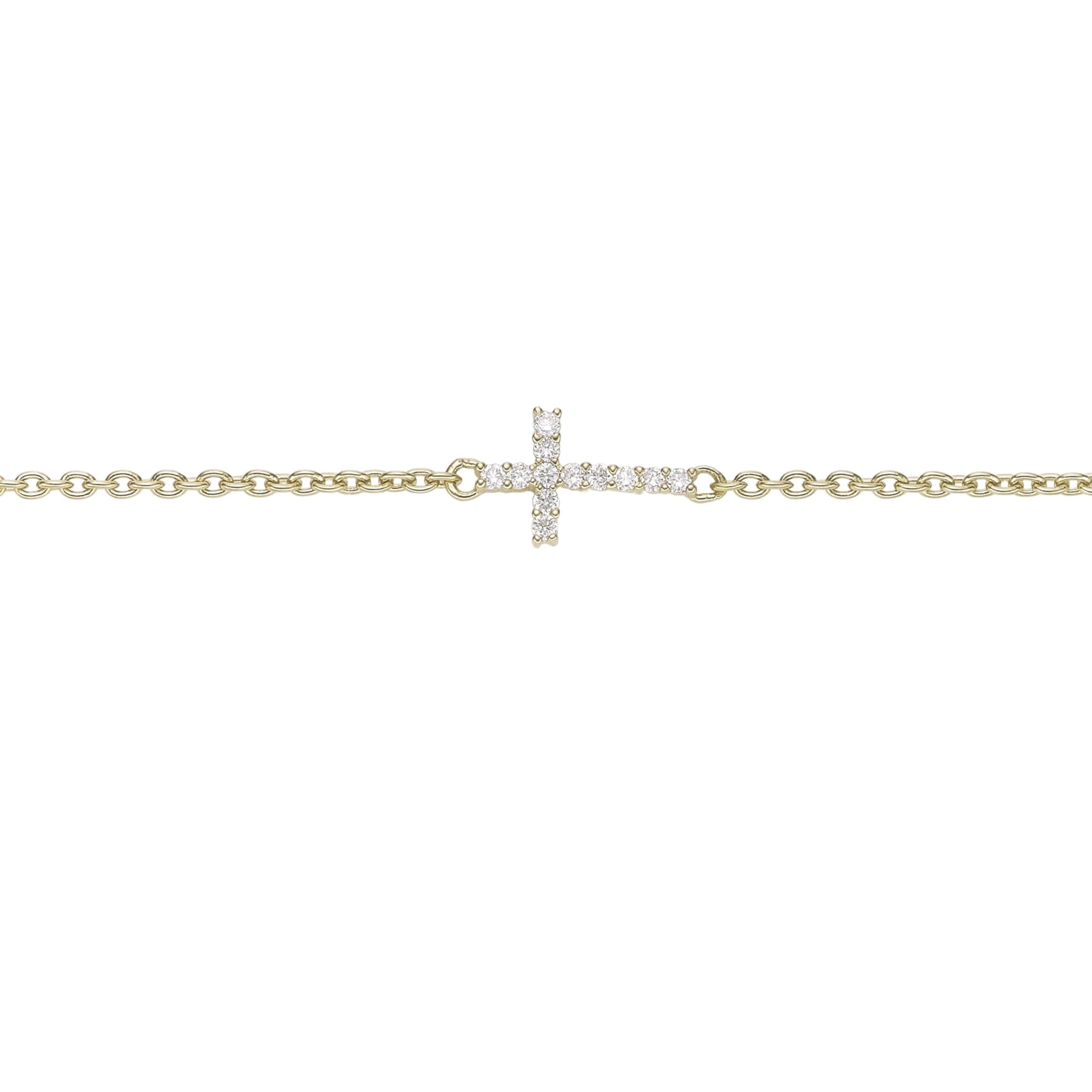Lab Created Gemminded Lab-Grown Diamond Accent Bracelet in 18K Gold Over Silver